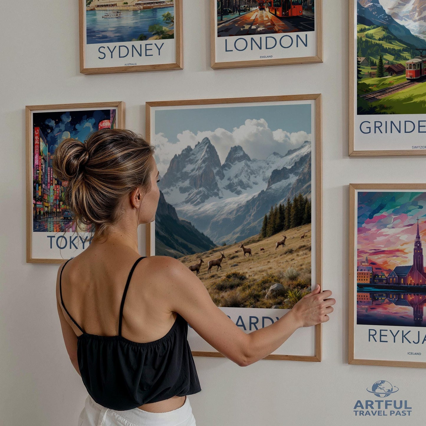 World Travel Poster Set, City and Nature Art Prints, Wall Decor for Living Room, Travel Lover Gift, International Destinations Decor