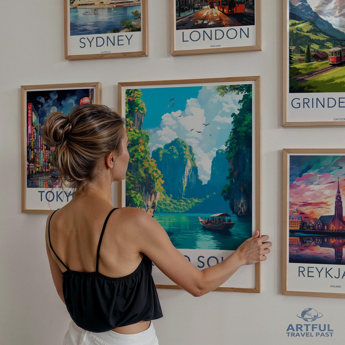 Travel poster set, Wall art prints, City skyline poster, Home decor, Gallery wall art, Cityscape prints, Travel art collection
