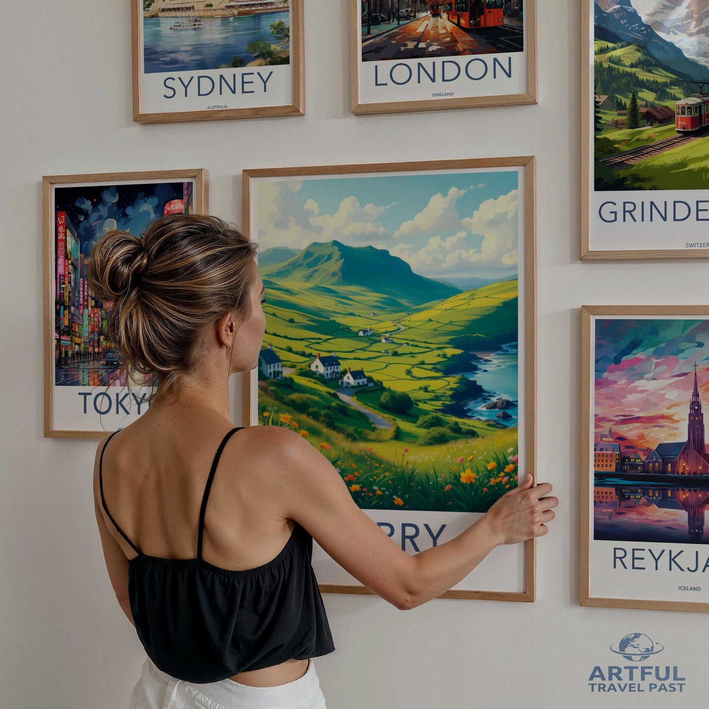 Travel Posters Set, World Travel Wall Art, Cityscape Prints, Vintage Style Posters, Home Decor, Travel Memories Art