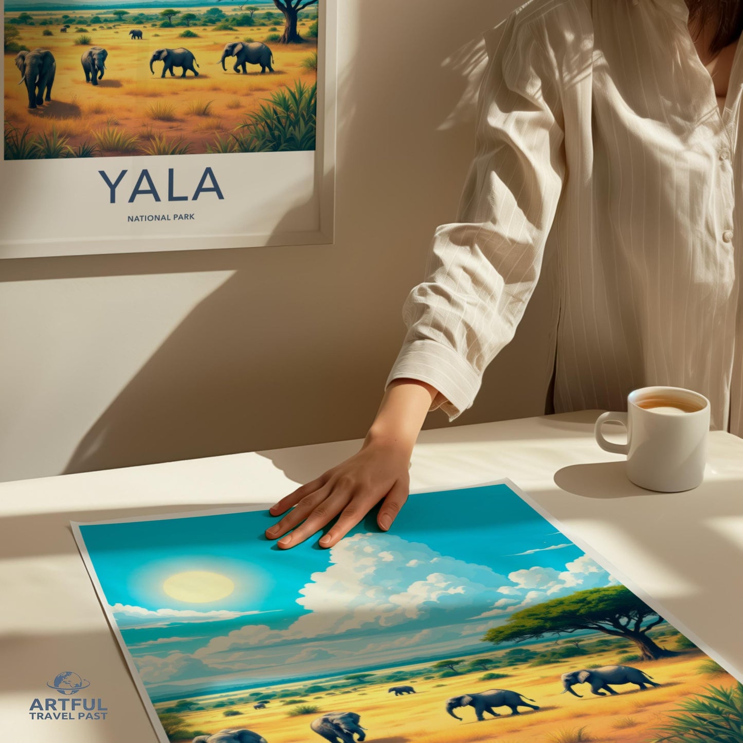 Yala National Park Elephant Print, Nature Art Poster, Wildlife Wall Decor, Scenic Landscape, Travel Inspired Home Decor