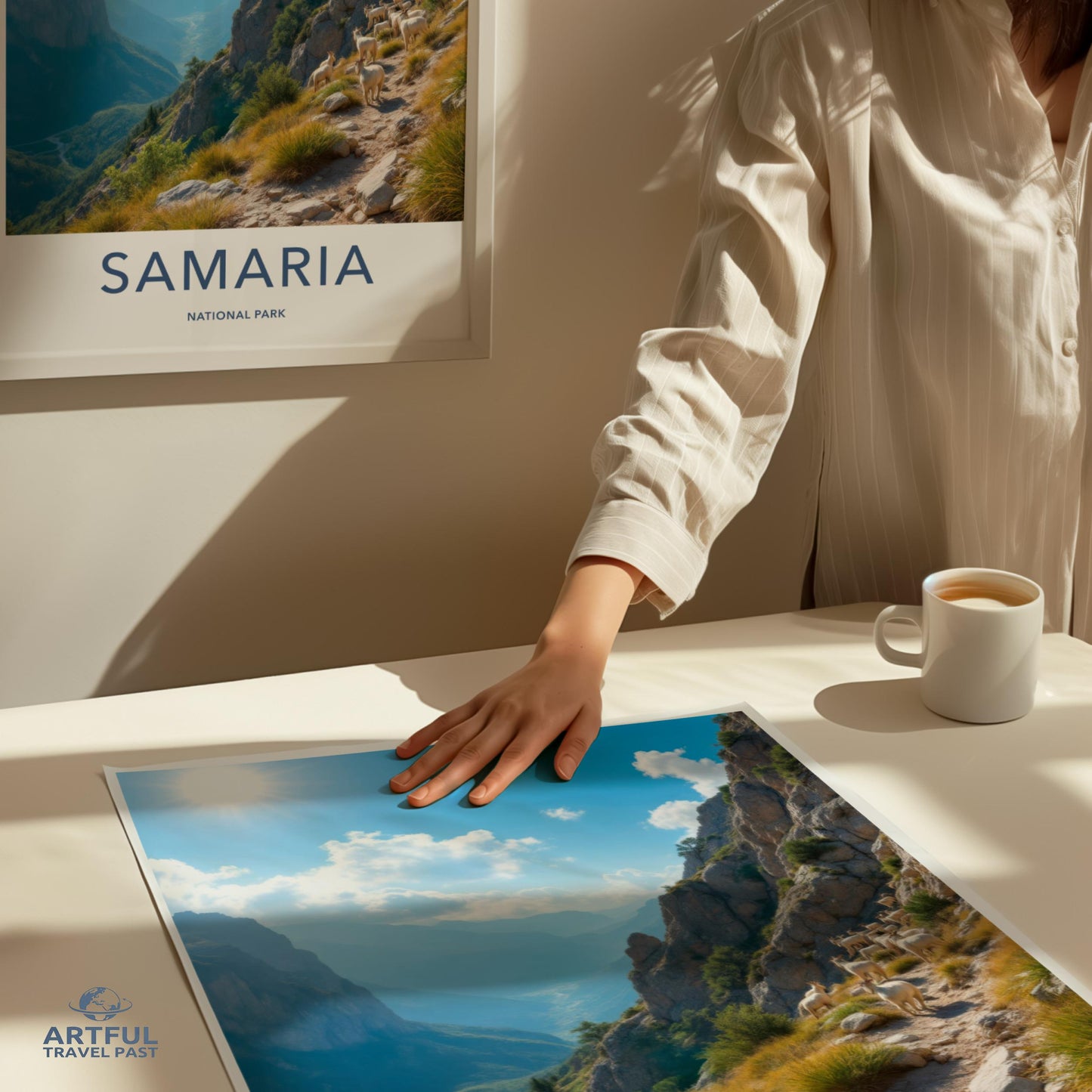 Samaria National Park Poster, Wall Art Print, Travel Poster, Scenic Nature Artwork, Adventure Decor, Home Office Decor