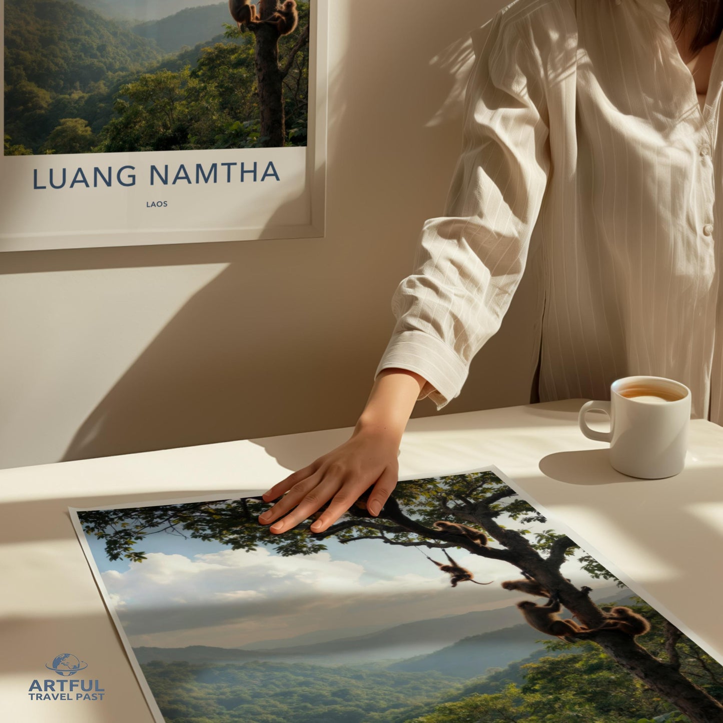Luang Namtha Laos Travel Poster, Vintage Wall Art Print, Nature Landscape Decor, Wanderlust Gift, Adventure Home Decor