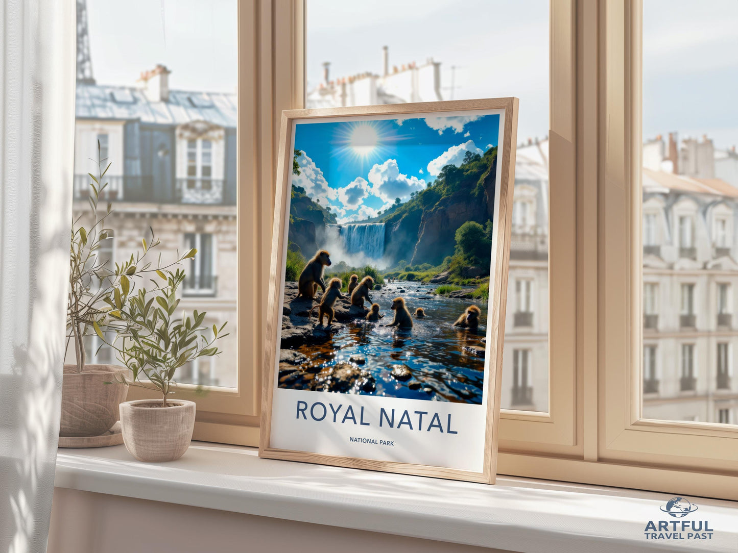 Royal Natal National Park wall art, landscape poster, scenic print, nature decor, travel photography, waterfall photo, hiking gift