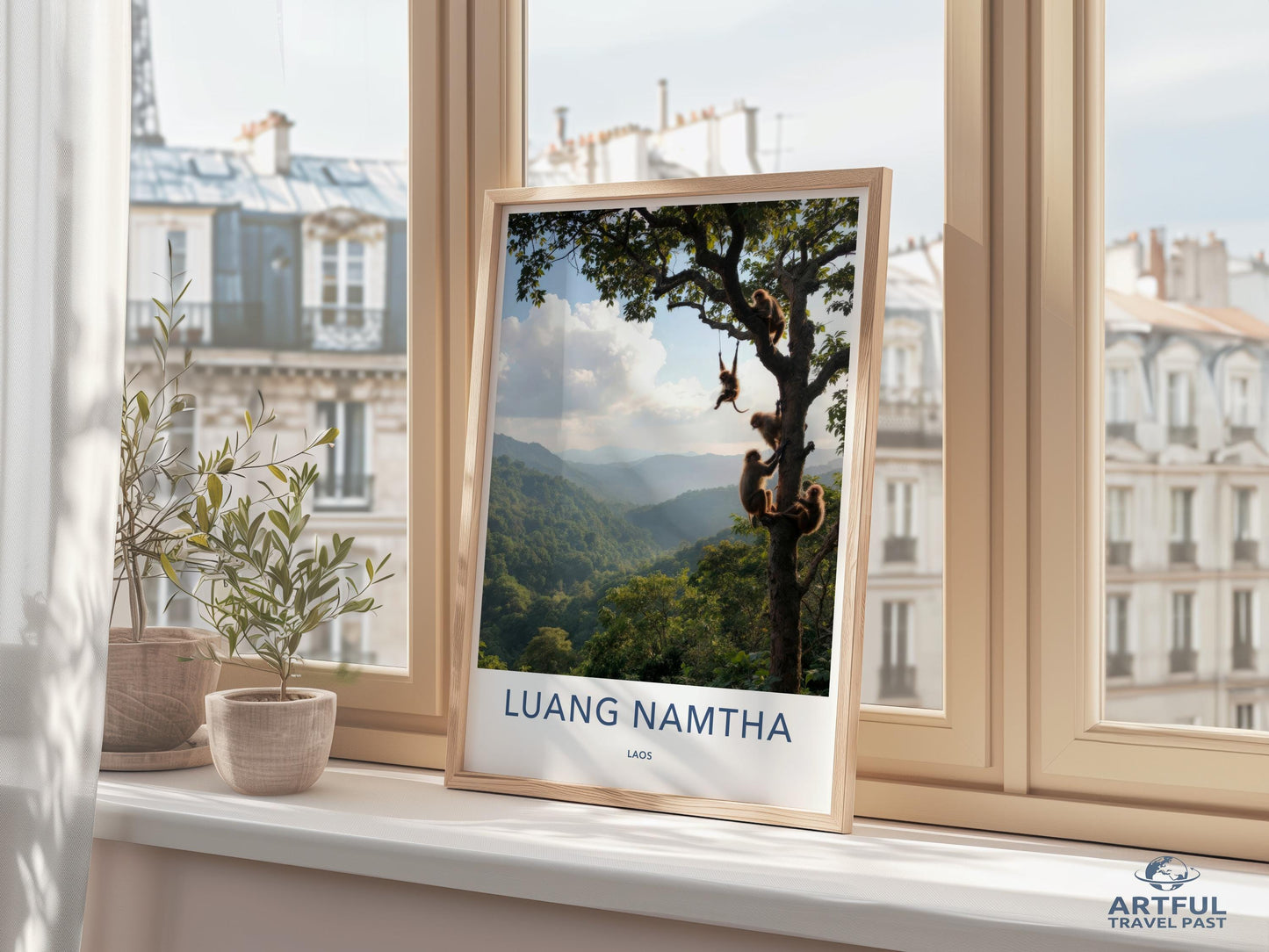 Luang Namtha Laos Travel Poster, Mountain Scenic Print, Adventure Wall Art, Nature Landscape Decor, Perfect Gift for Travelers