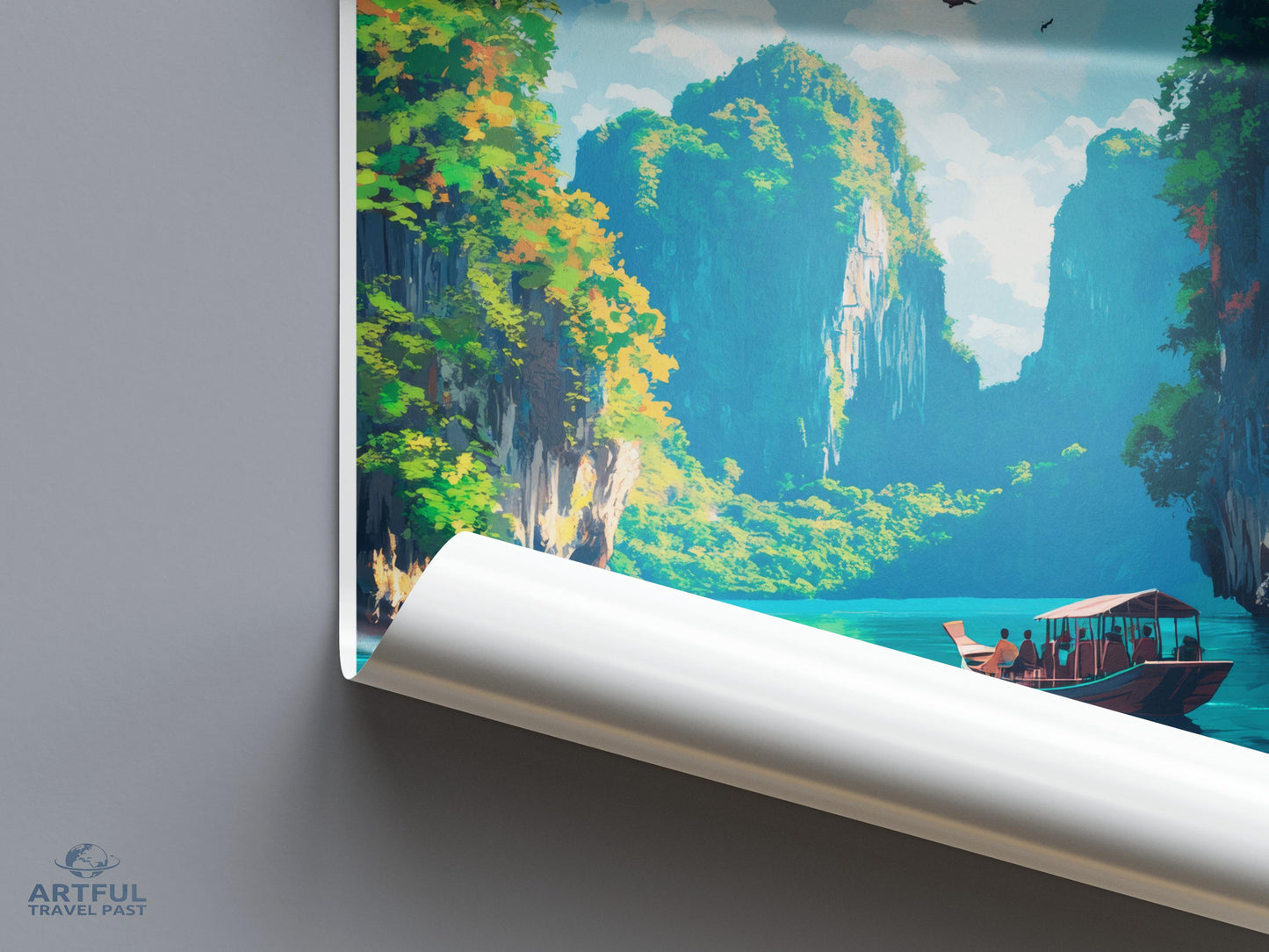 Wall Art Print, Scenic Nature Landscape, Travel Poster, Adventure Decor, Tropical Island Artwork, Home Office Wall Decoration