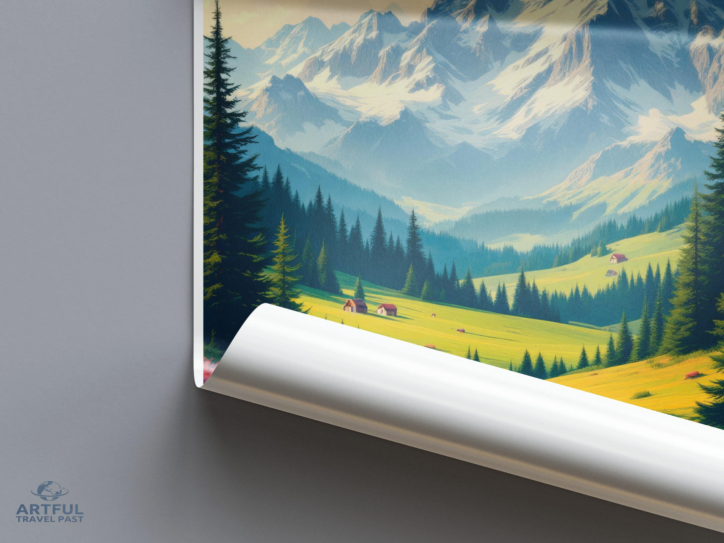 Mountain Landscape Poster, Scenic Wall Art, Nature Print, Hiking Decor, Home Office Wall Decor, Inspirational Art, Gift for Nature Lovers