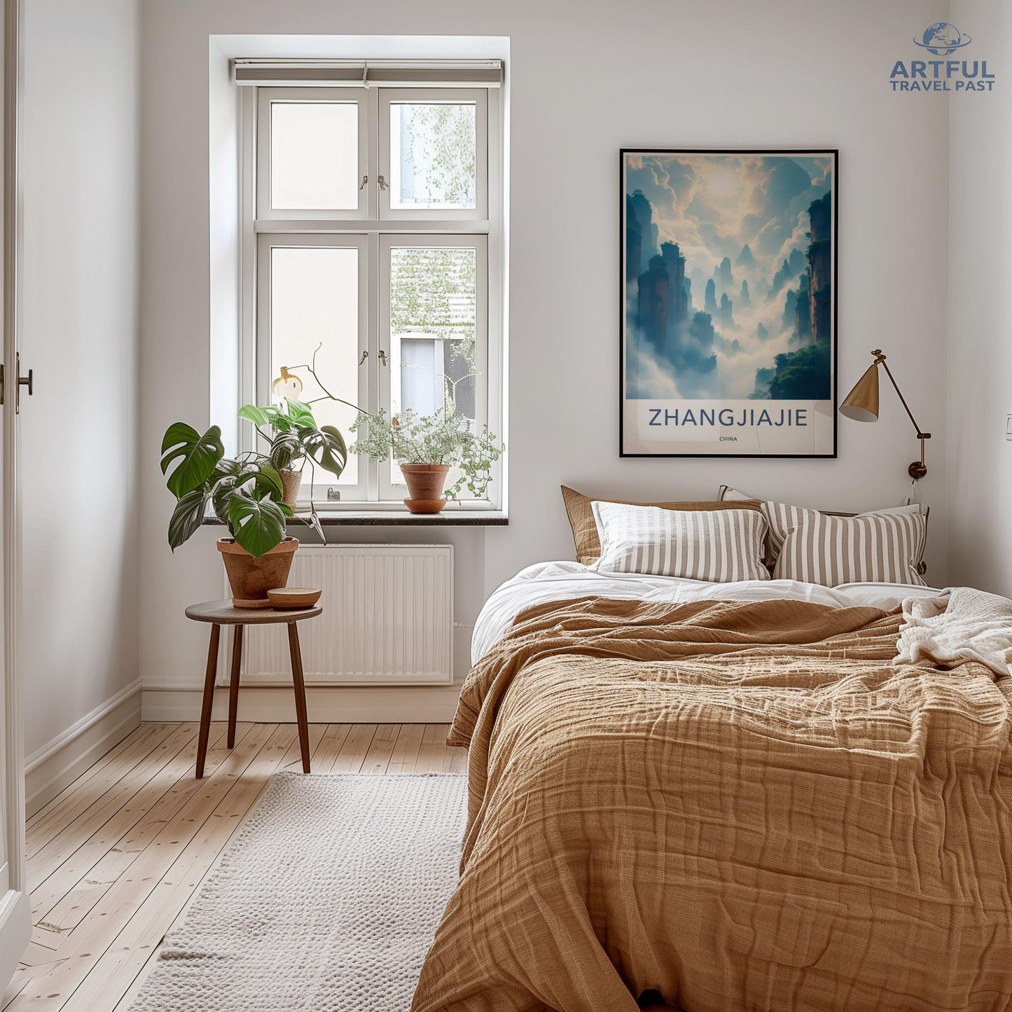 Zhangjiajie Wall Art, Bedroom Decor, Travel Poster, Nature Print, Living Room Artwork, Modern Home Decor, Scandinavian Design