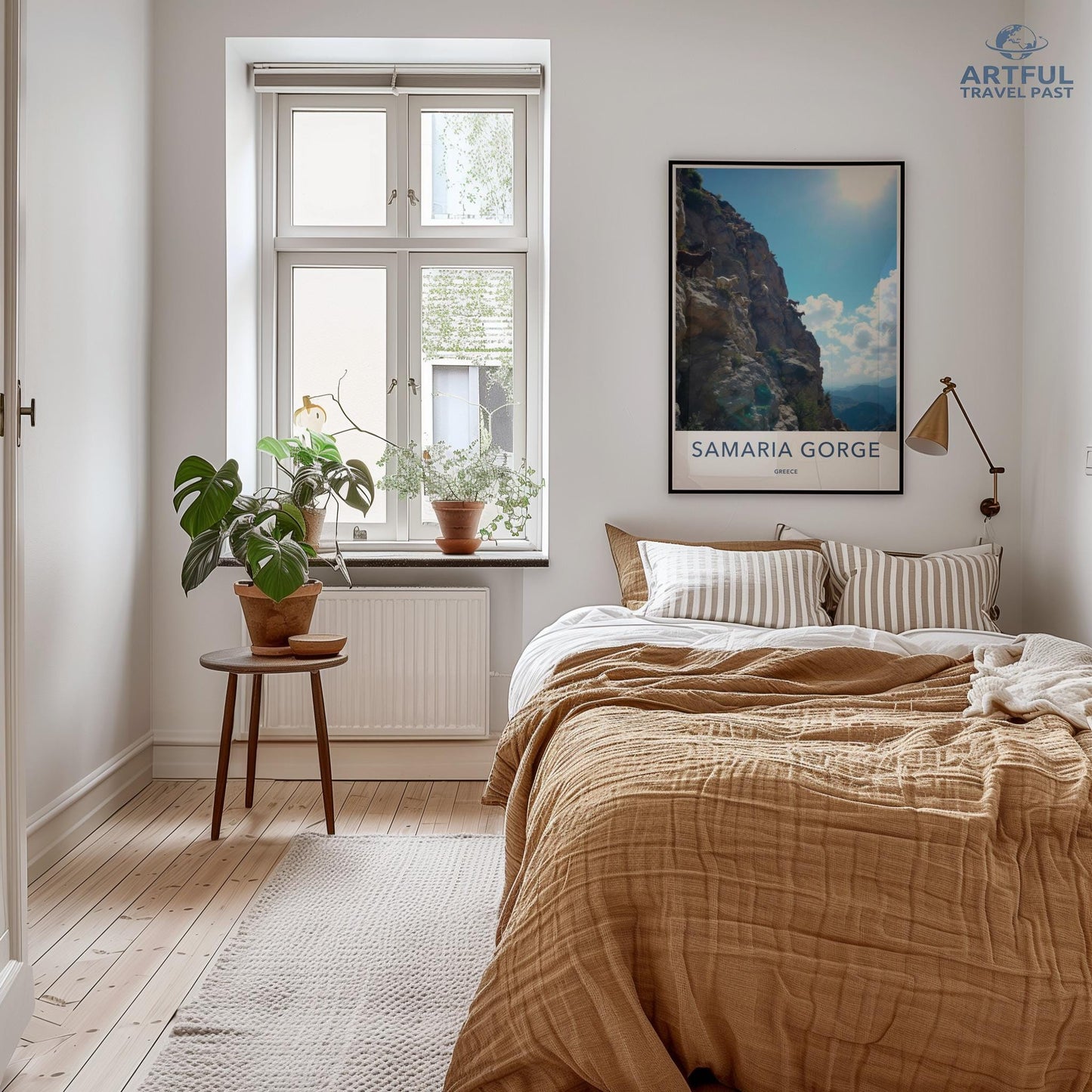 Samaria Gorge Poster, Travel Art Print, Mountain Wall Décor, Adventure Landscape, Nature Photography, Home Decoration