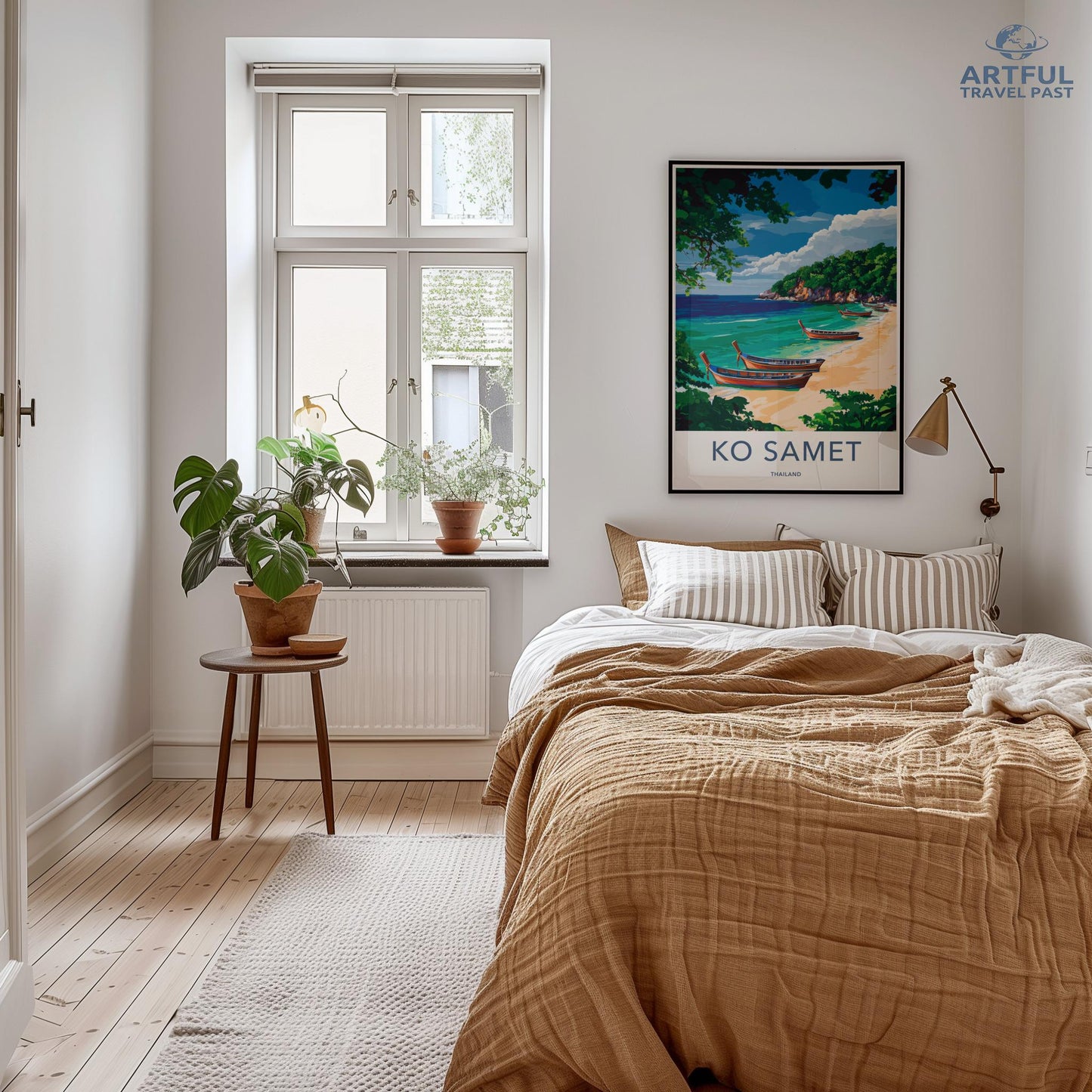 Framed Ko Samet Wall Art, Coastal Beach Print, Tropical Island Decor, Bedroom Inspiration, Nature Artwork, Travel Poster