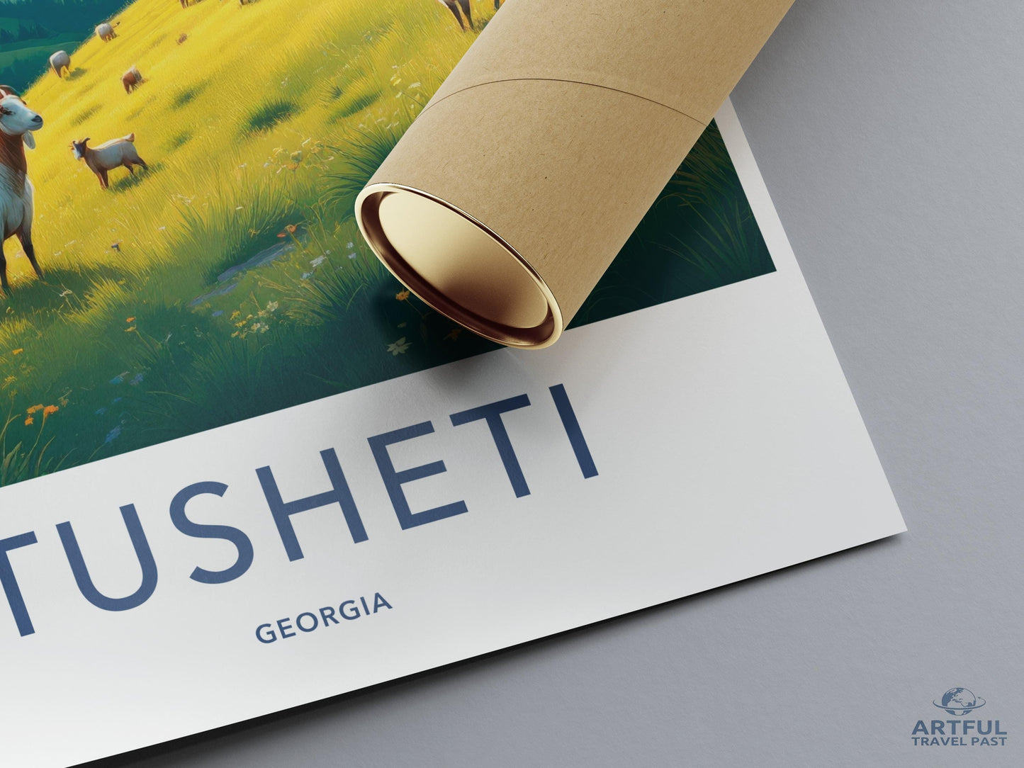 Tusheti Georgia Travel Poster, Scenic Landscape Wall Art, Vintage Style Print, Home Decor, Nature Artwork, Gift for Travelers