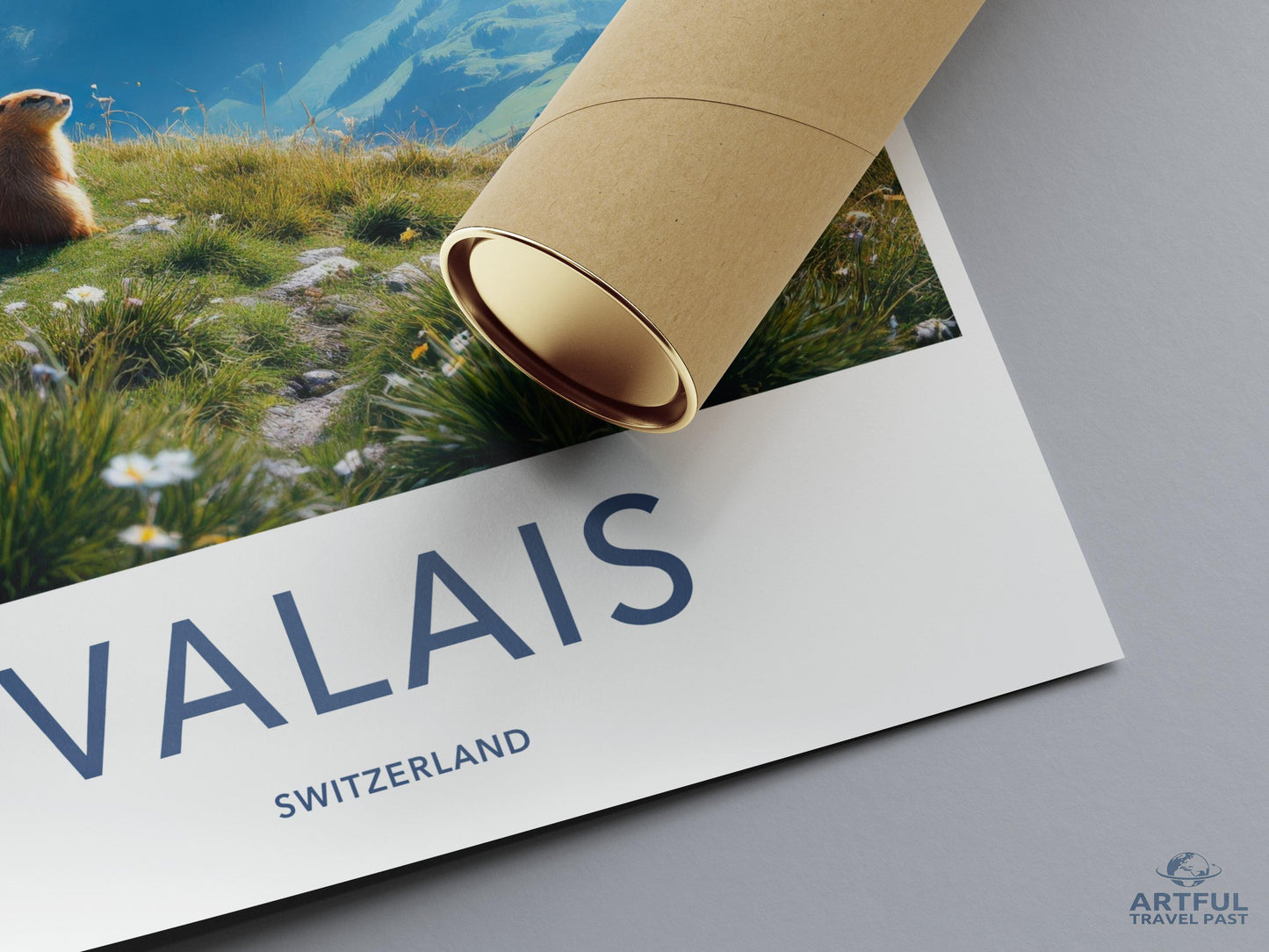 Travel Poster Print, Switzerland Wall Art, Valais Scenic Landscape, Nature Photography, Mountain View Decor, Adventure Poster