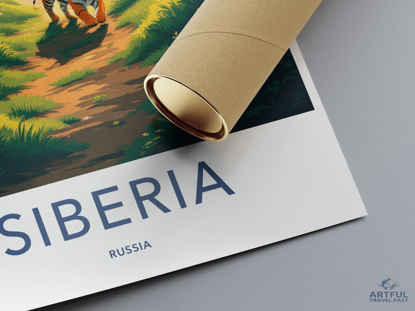 Vintage Siberia Travel Poster, Retro Russia Wall Art, Rustic Scandinavian Decor, Unique Wanderlust Gift, Adventure Home Decor