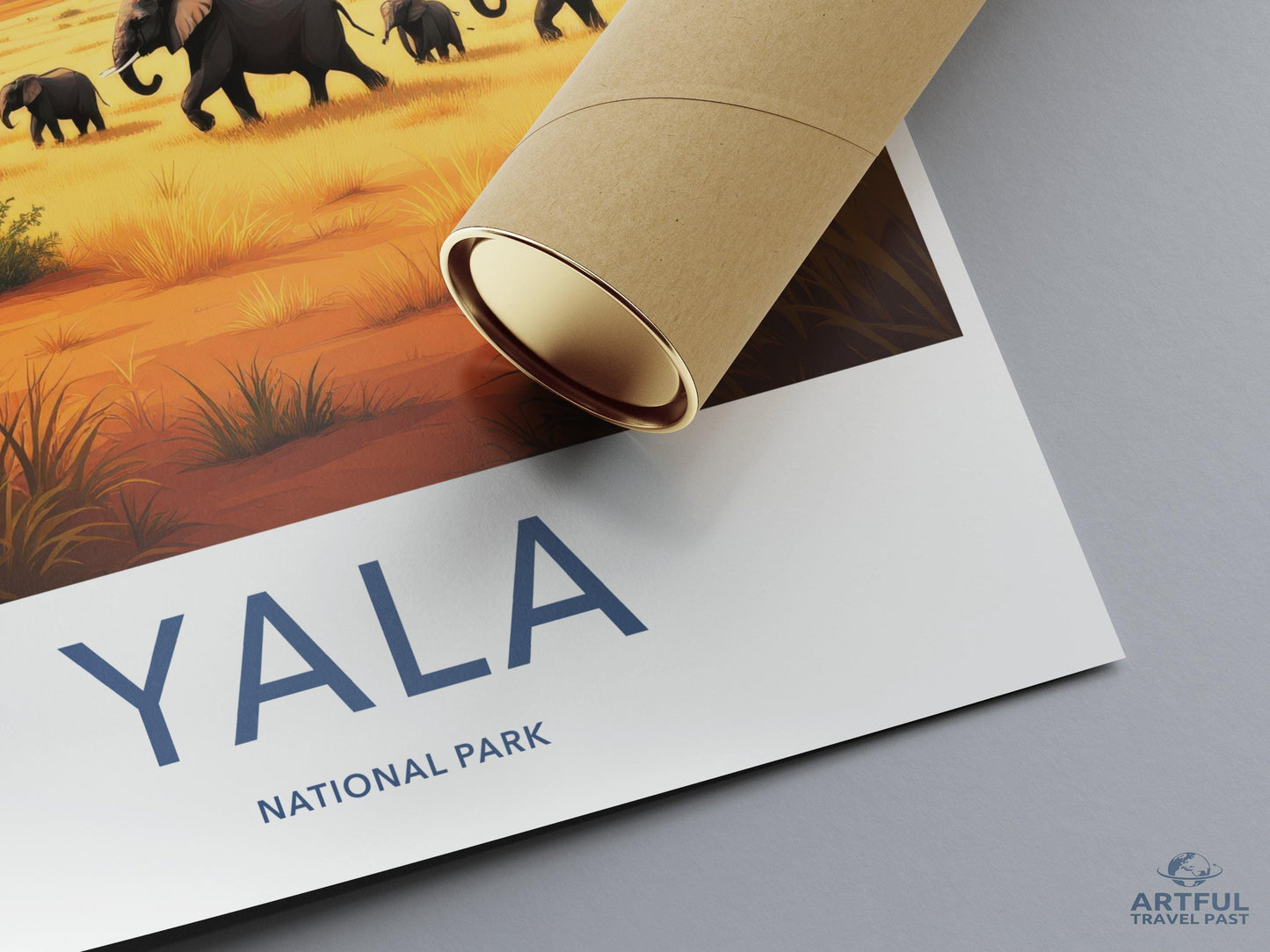 Yala National Park Poster, Elephant Safari Art Print, Wildlife Wall Art, Nature Travel Poster, Adventure Home Decor