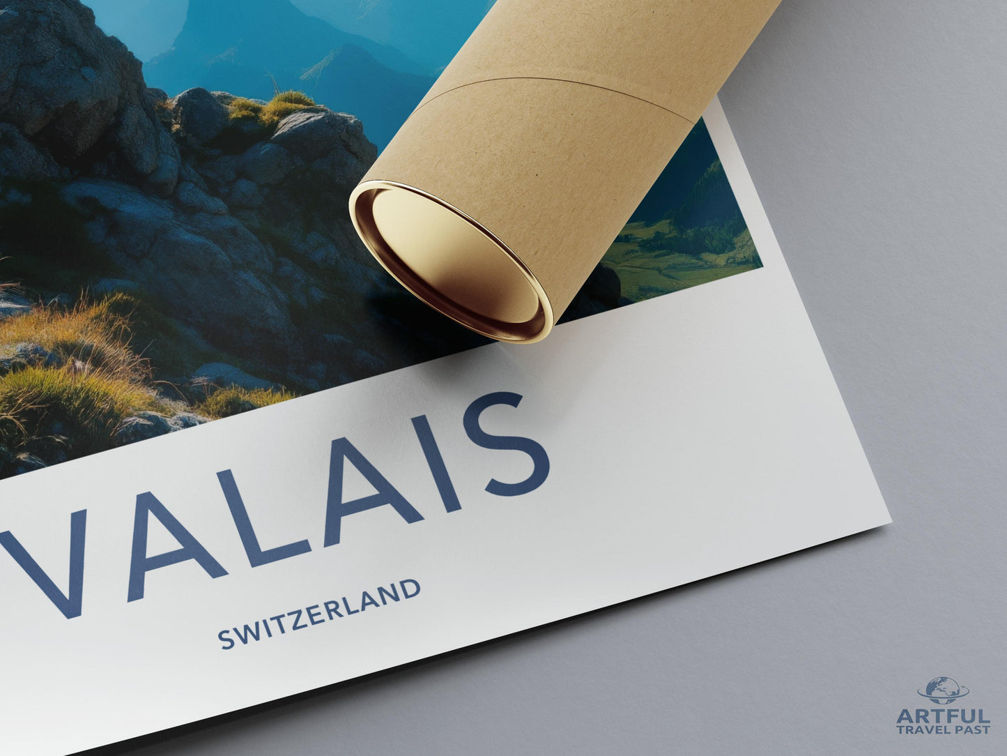 Valais Switzerland Poster, Travel Art Print, Mountain Landscape Wall Art, Swiss Alps Decor, Scenic Photography Art Gift