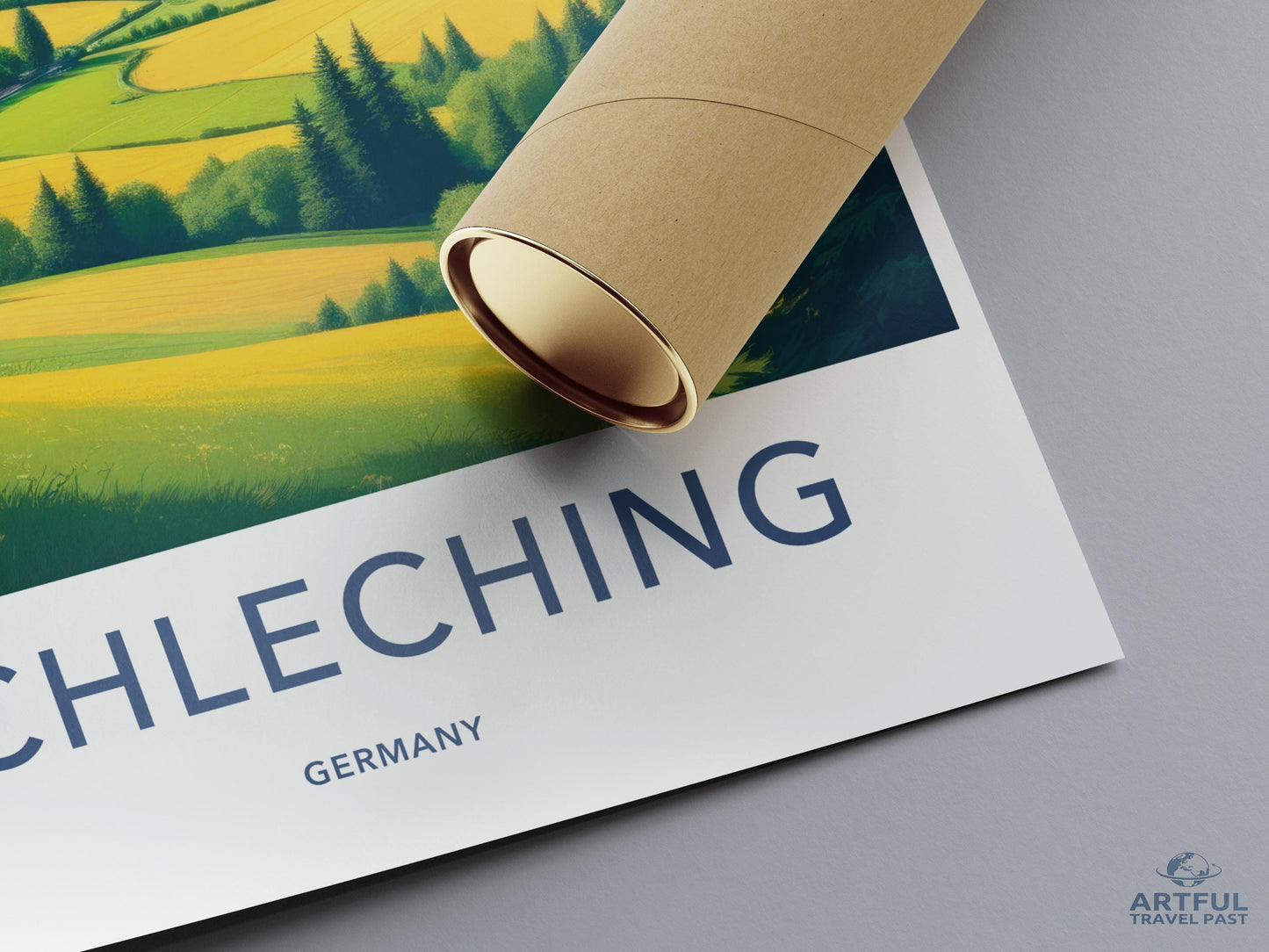 Schleching Germany Art Print, Scenic Countryside Wall Art, Travel Poster, Nature Landscape Print, Rustic Home Decor, Vintage Artwork