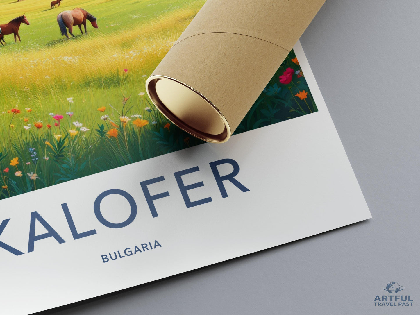 Vintage Bulgaria Travel Poster, Kalofer Travel Art Print, Nature Wall Decor, European Landscape Print, Retro Art for Home