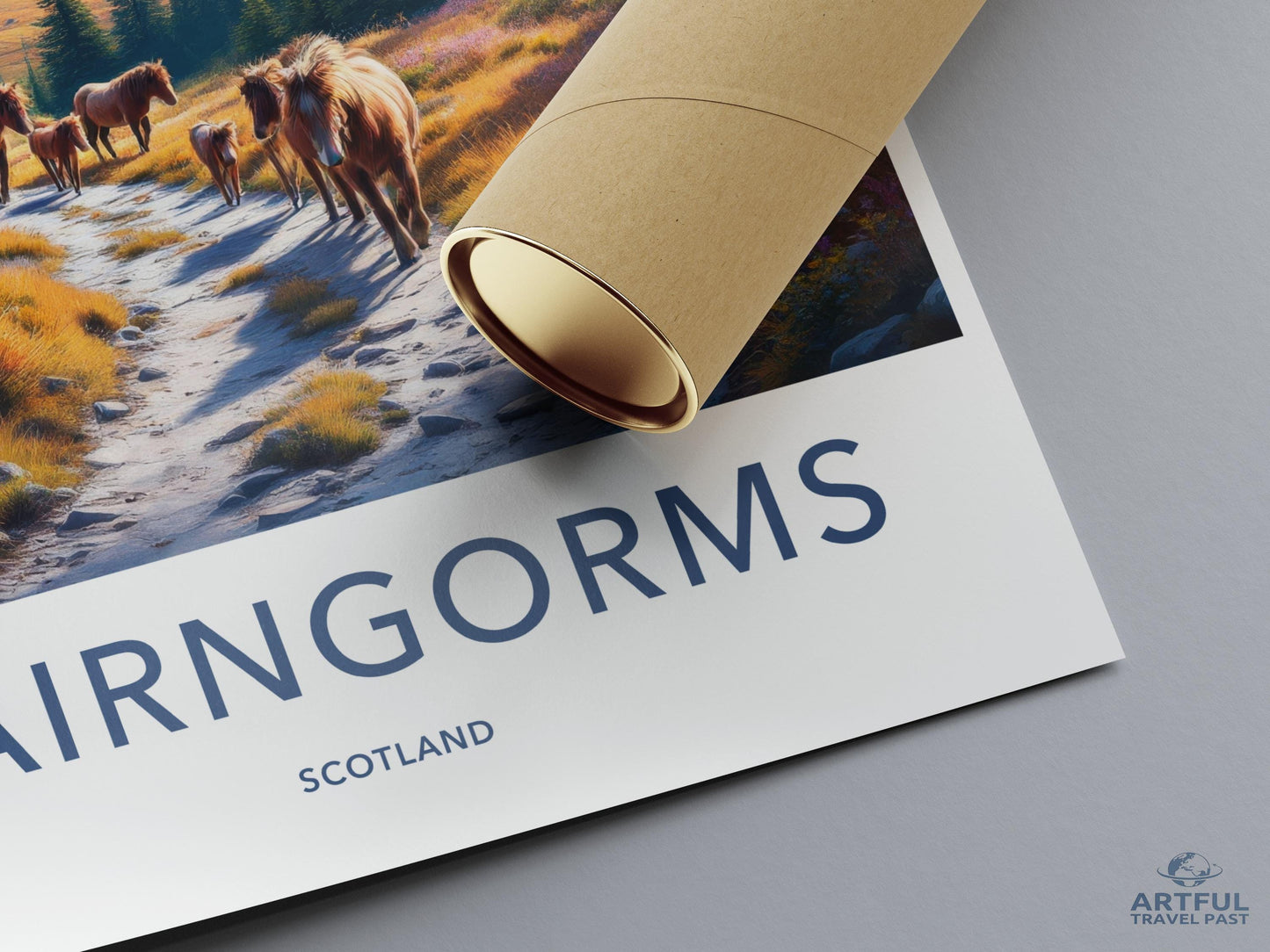 Cairngorms Scotland Art Print, Scenic Landscape Poster, Highlands Wall Decor, Travel Art, Retro Travel Print, Home Decor