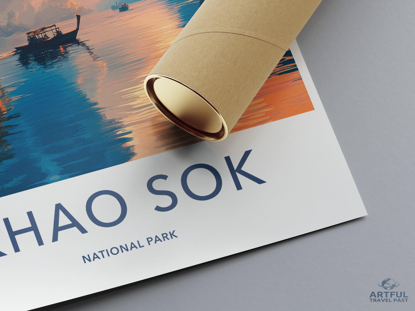 Khao Sok National Park Art Print, Travel Poster, Landscape Wall Art, Nature Decor, Scenic Illustration, Adventure Wall Print