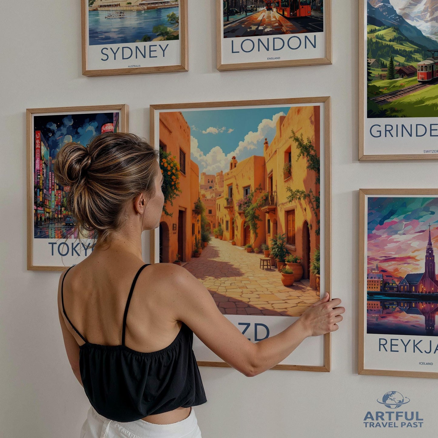 Travel Art Print Collection, Cityscape Posters Wall Decor, Adventure Destinations Artwork, Vibrant City Prints Set, Travel Wall Art