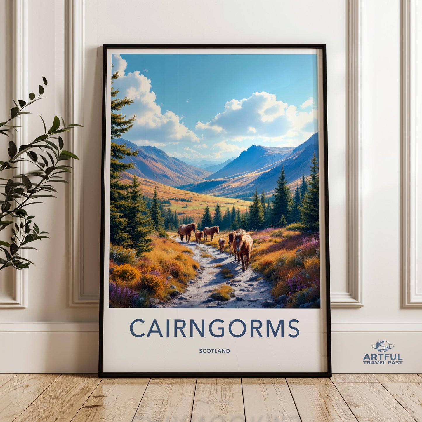 Cairngorms Scotland Wall Art, Scenic Mountain Landscape Print, Nature Lover Gift, Pastoral Scottish Highlands Poster, Rustic Home Decor