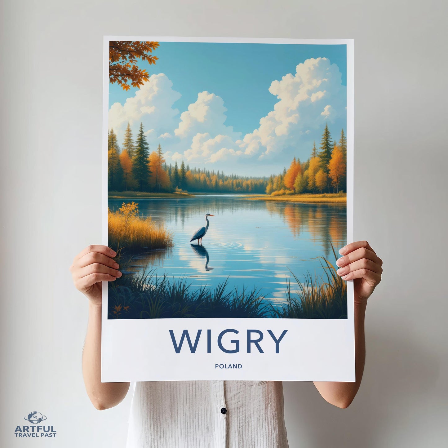 Scenic Lake Poster, Nature Art Print, Tranquil Landscape Wall Art, Serene Lake Photograph, Artistic Home Decor, Calming Artwork