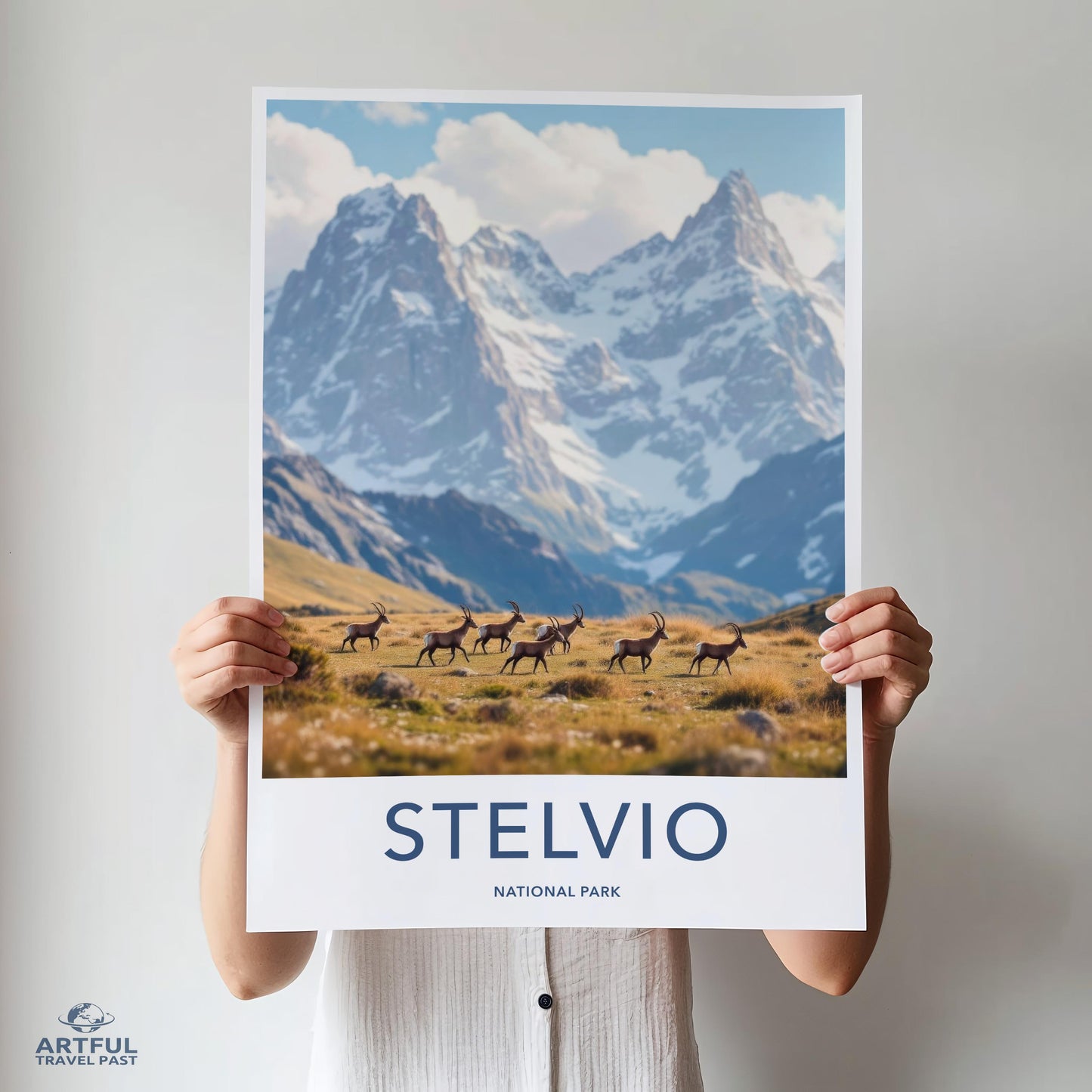 Stelvio National Park Poster, Mountain Peaks Wall Art, Landscape Print, Travel Decor, Nature Photography, Alpine Wildlife Poster