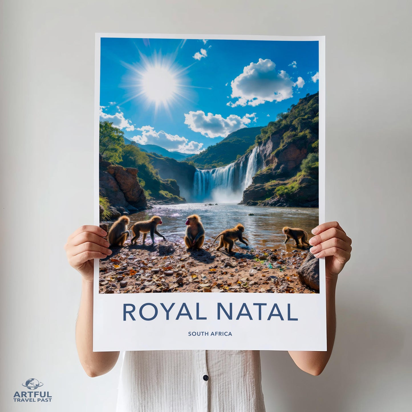Royal Natal South Africa Wall Art Print, Scenic Nature Photography Poster, Waterfall Landscape Art, Wilderness Decor Gift