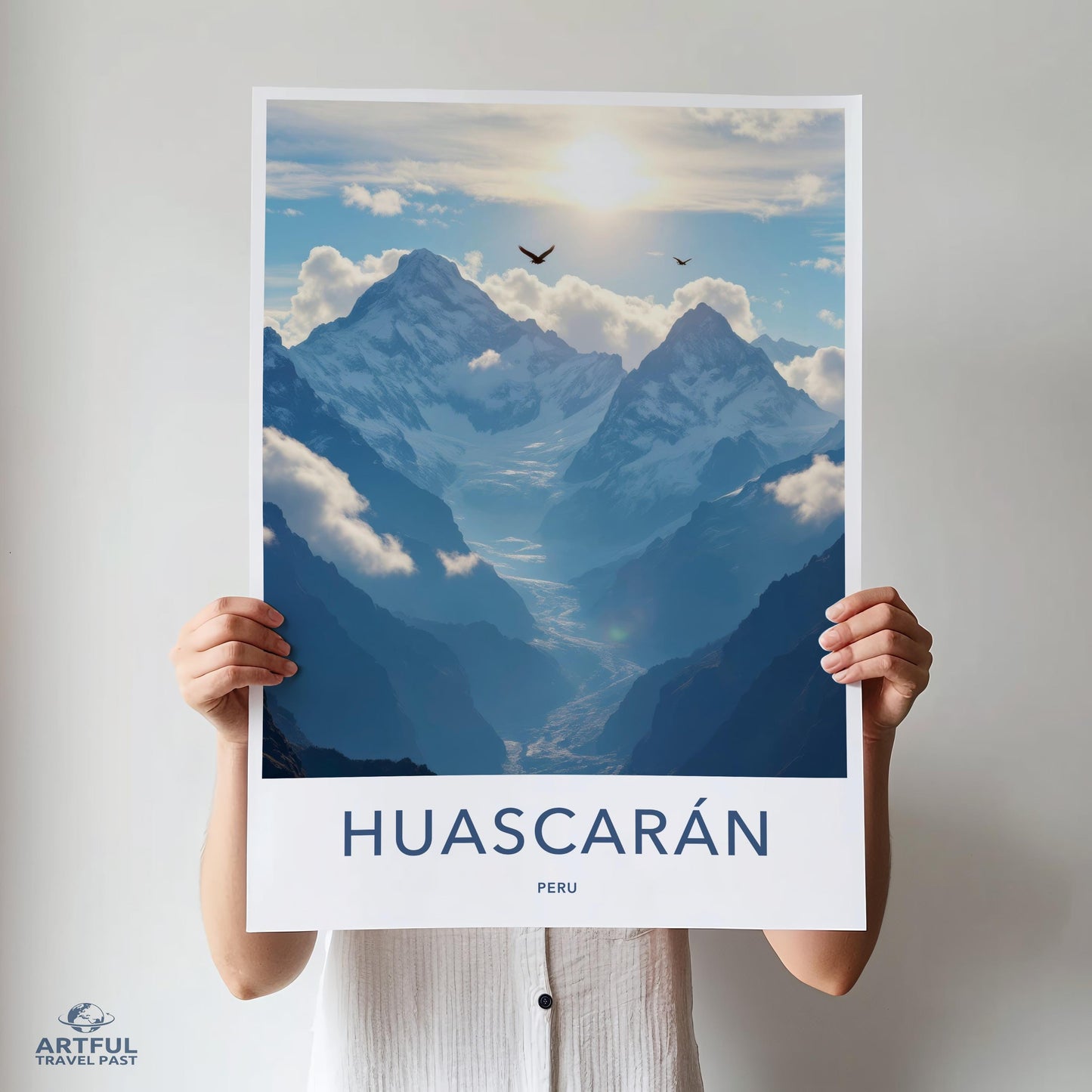 Huascaran Peru Mountain Poster, Scenic Travel Art Print, Nature Wall Decor, Adventure Landscape Photography, Gift for Travel Lovers