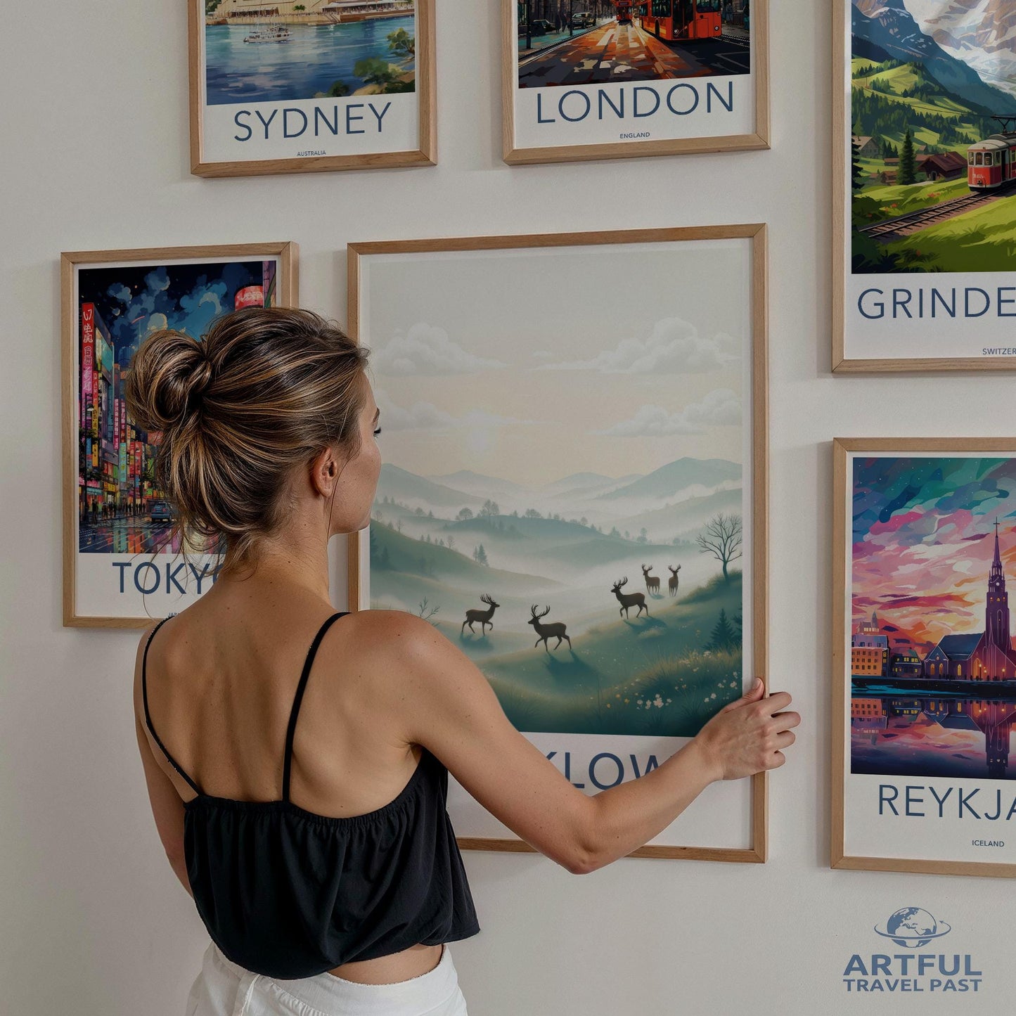 Travel Poster Wall Art Set, Vintage City Posters, Retro City Decor, Travel Destinations Print, Artistic Print Set, Gallery Wall Art
