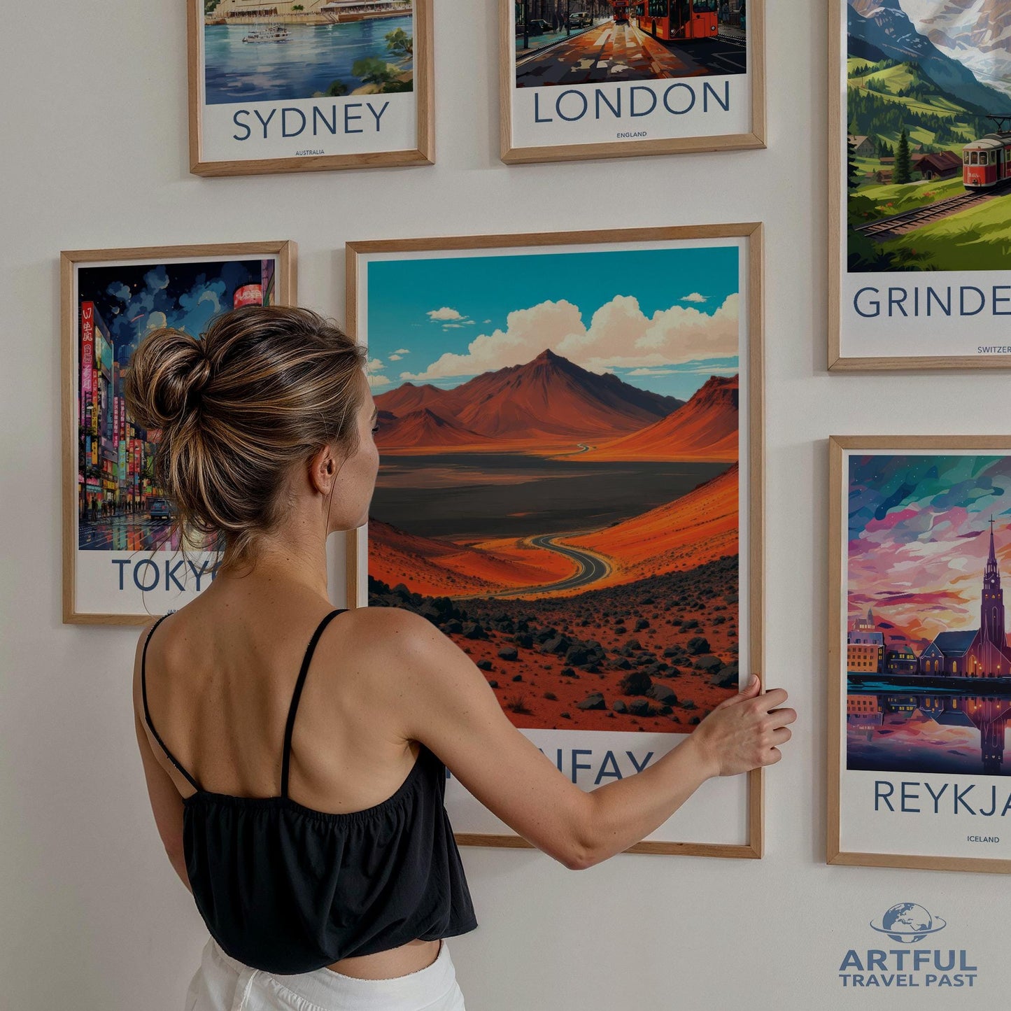 Vintage Travel Posters Set, World City Wall Art, Home Decor, Wanderlust Wall Prints, Cityscapes Collection, Travel-Themed Art Prints
