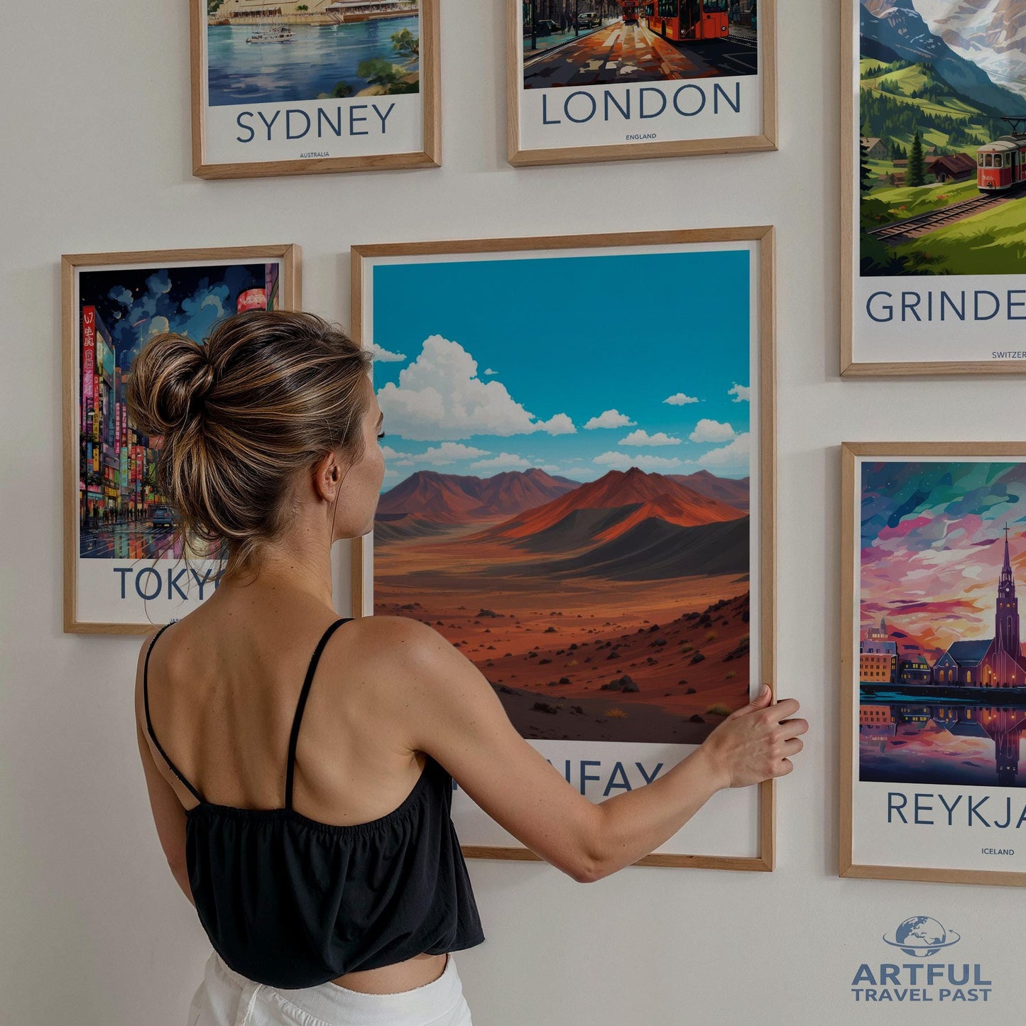 Travel destination art prints, wall art decor, vintage city posters, global travel illustrations, home and office wall decor