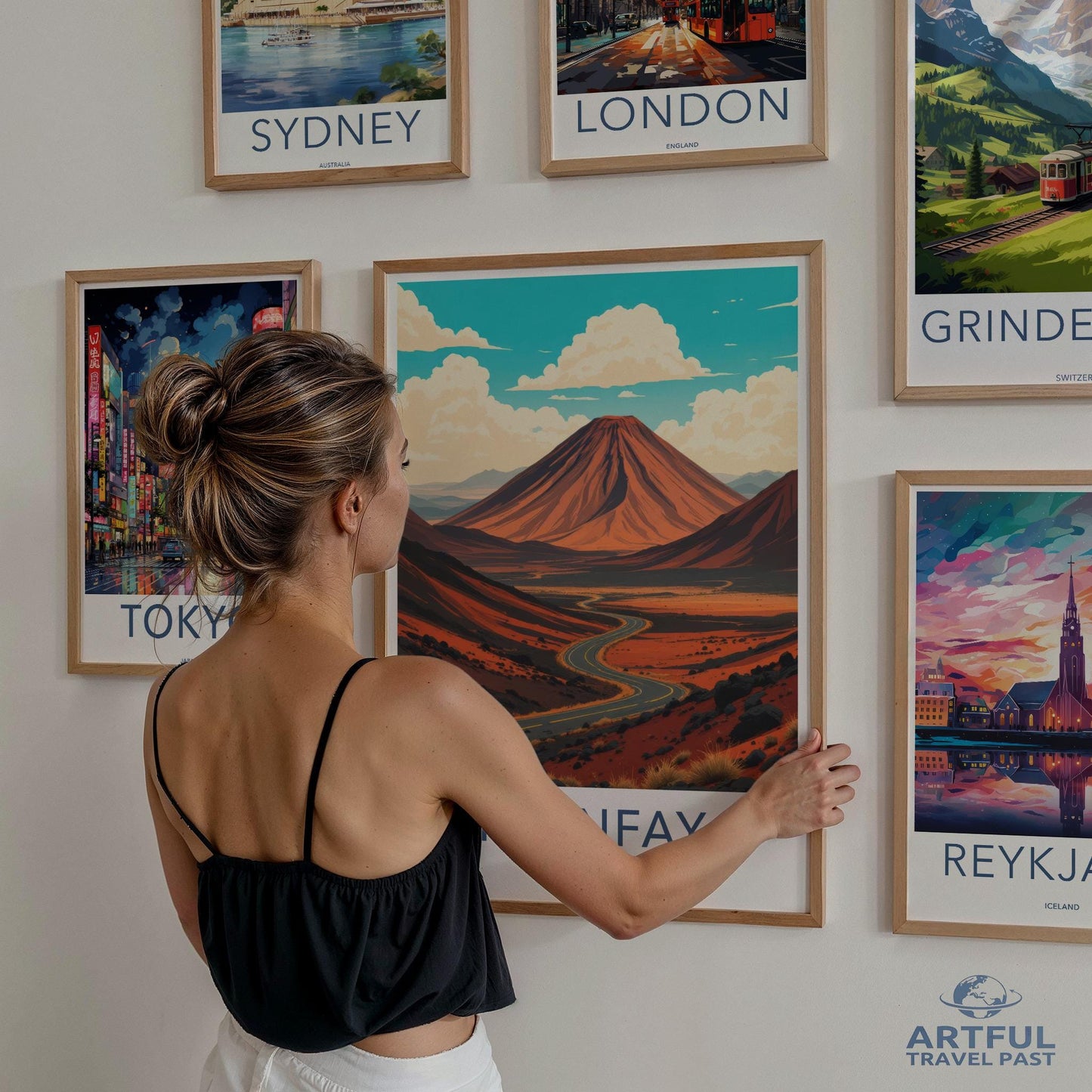 World Travel Posters, City Art Prints, Sydney London Tokyo Reykjavik, Wall Art Decor, Gallery Wall Ideas, Travel Gifts