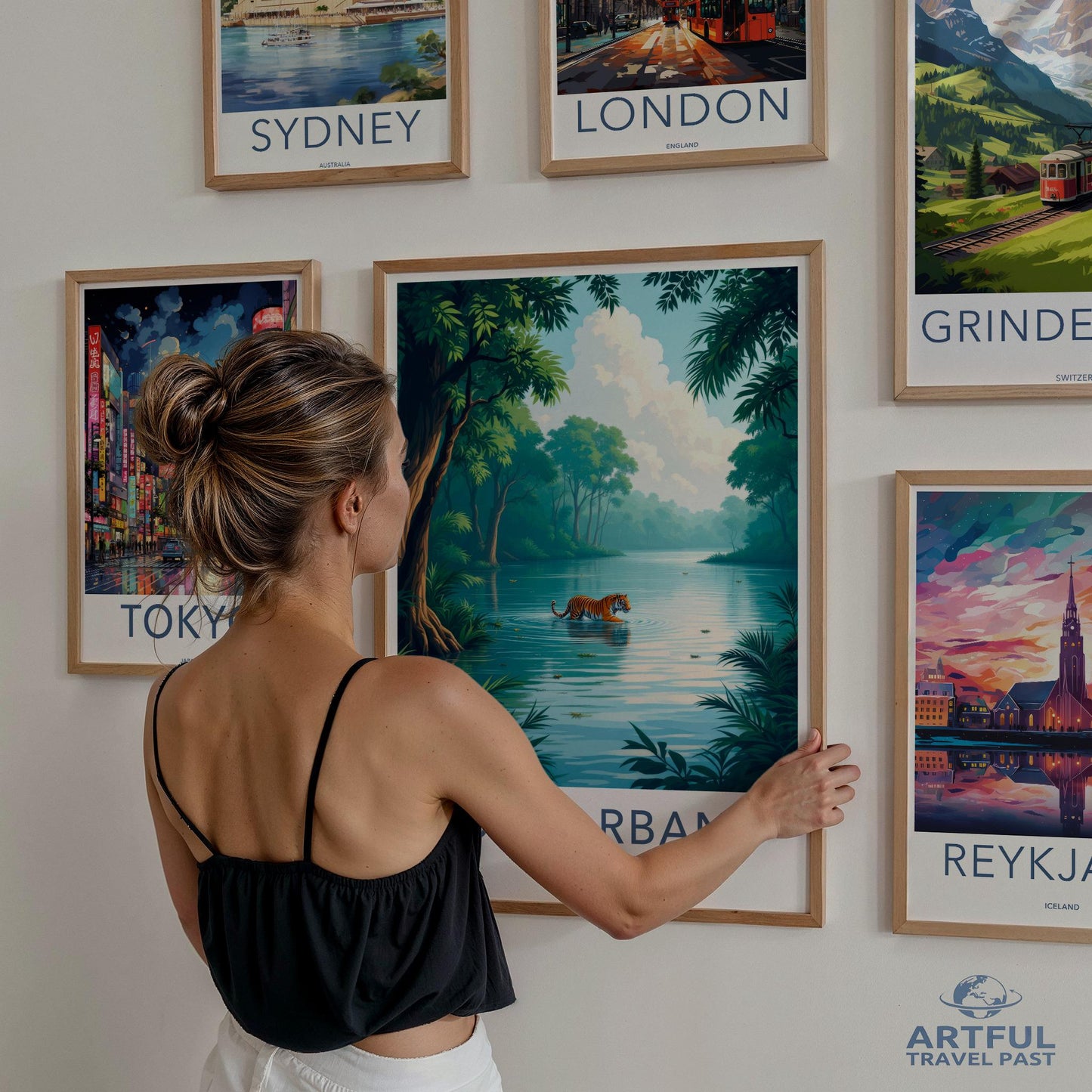 Travel Poster Set, Vintage City Art Prints, Wall Decor, International Destinations, Urban Jungle Art, Retro Travel Wall Art
