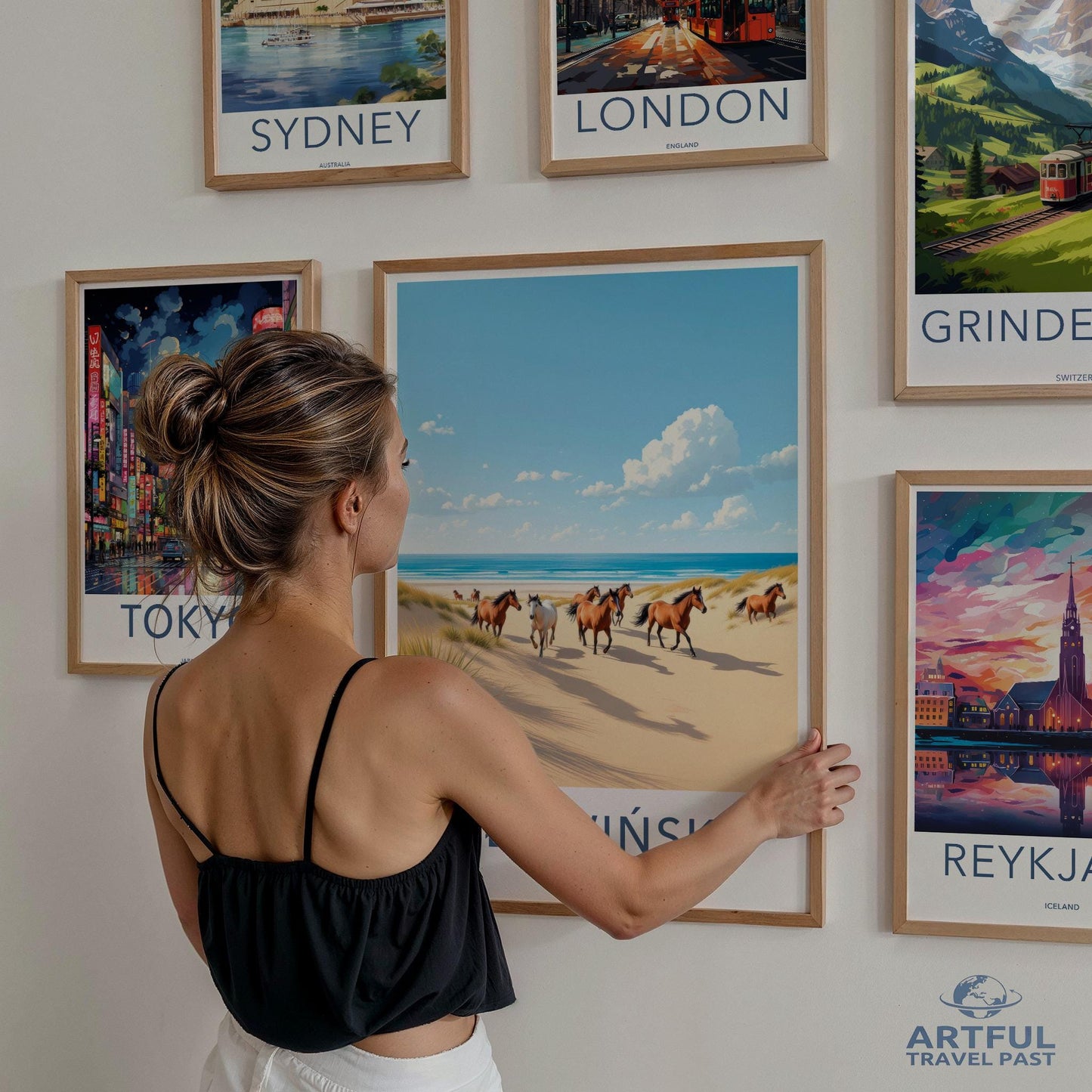 Travel Posters Gallery Wall, World Travel Art Prints, Wanderlust Wall Decor, Cityscape Posters Set, Artful Travel Collection