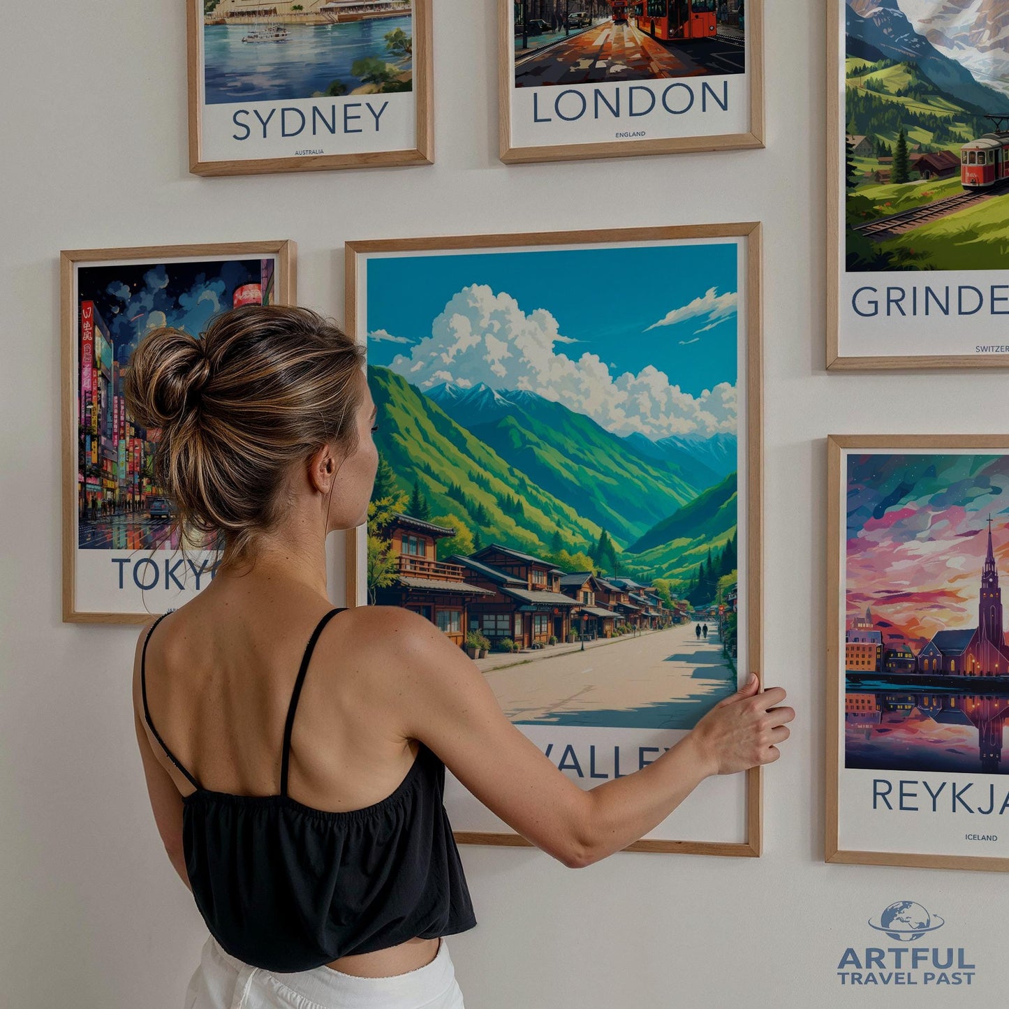 Travel Poster Prints, Wall Art for Home Decor, Cityscape Prints, Vintage Travel Art, Set of 6 Posters, Colorful Art Prints, Gift Idea