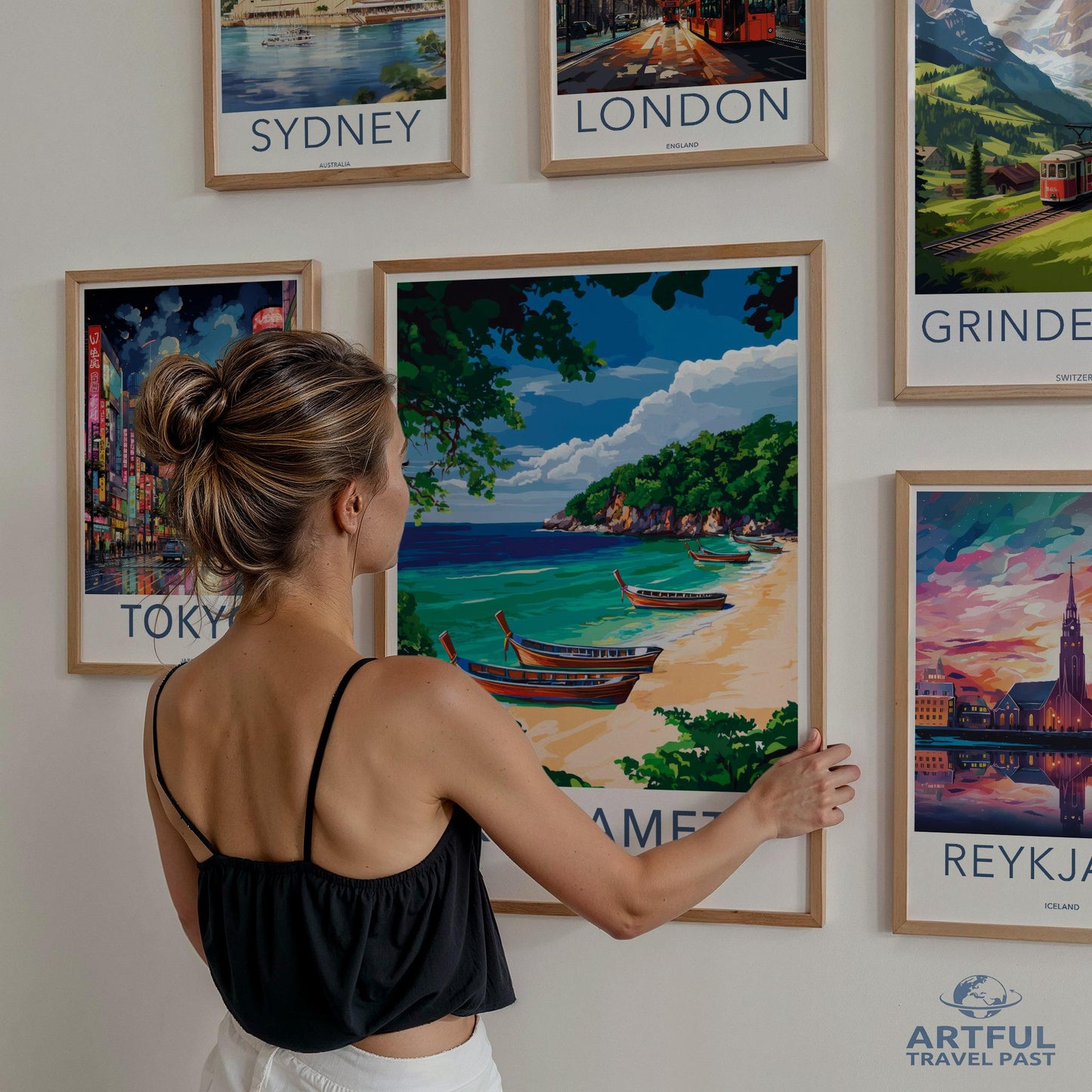 Vintage Travel Poster Set, Gallery Wall Art, World City Posters, Retro Vacation Prints, Adventure Theme Decor, Travel Lover Gift