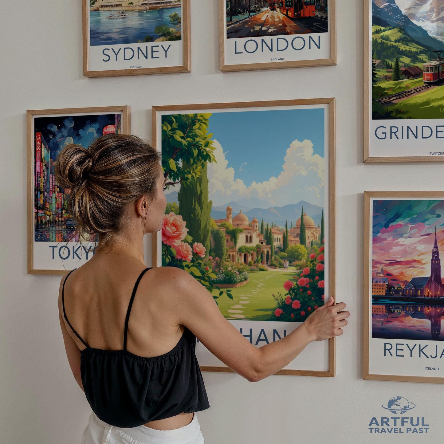 Travel posters, Wall art, City prints, Sydney print, London print, Tokyo print, Reykjavik print, Artful travel decor