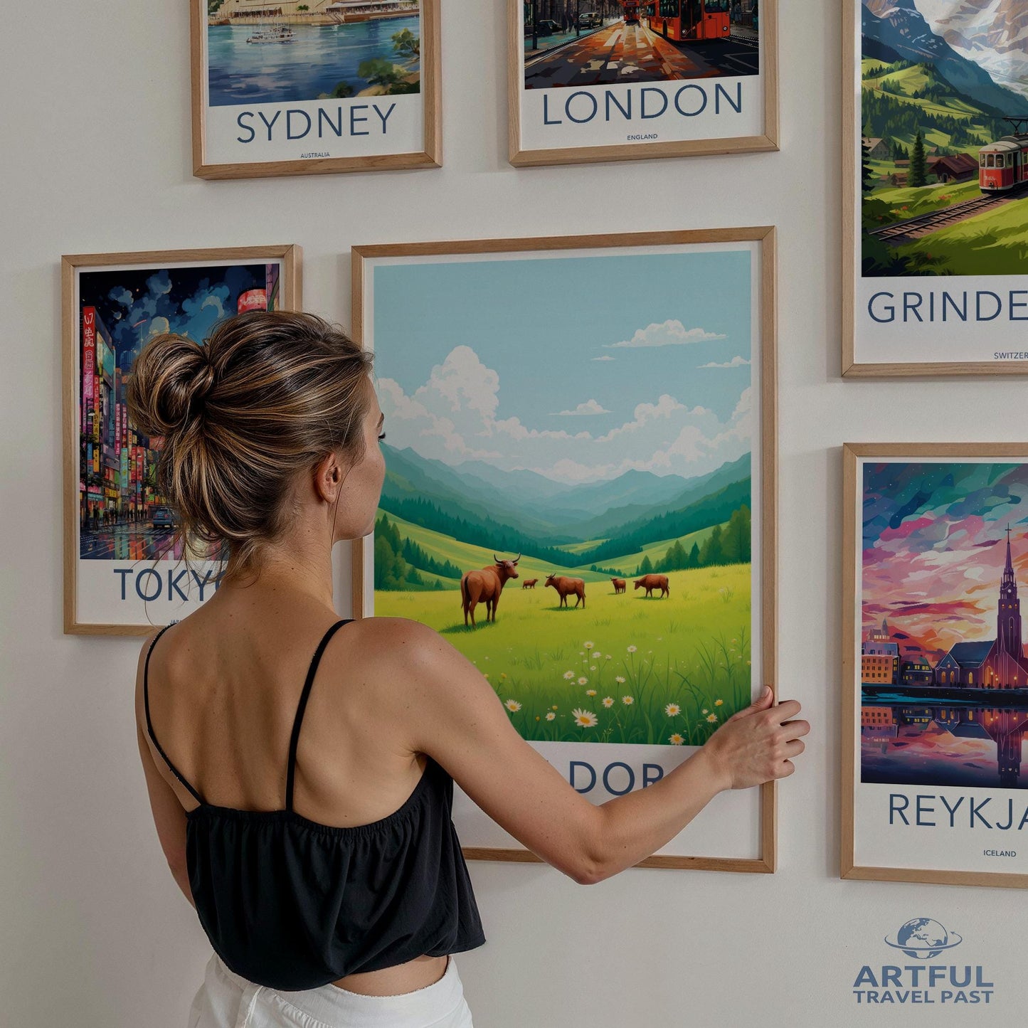 Vintage Travel Posters, Retro City Art Prints, Wall Art for Home Decor, Cityscape Prints Collection, Worldwide Travel Decor