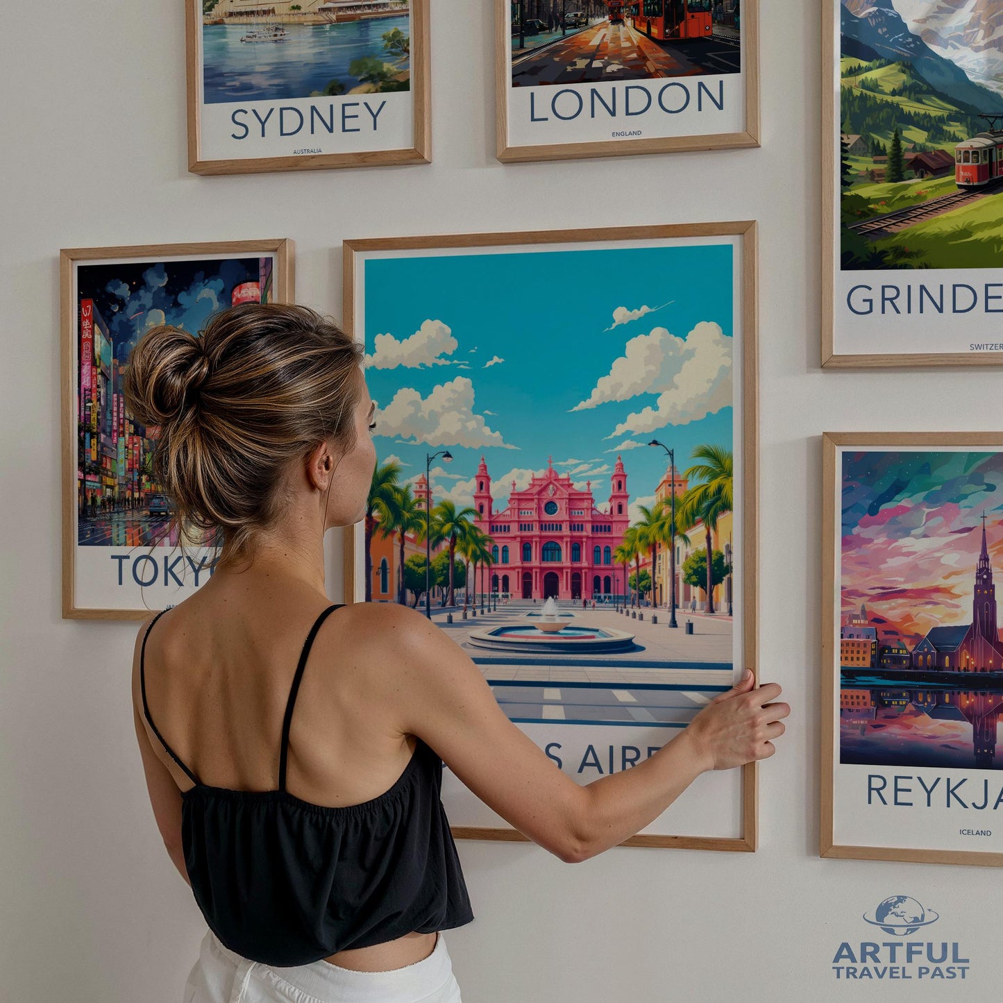 Buenos Aires city poster, travel art print, Buenos Aires wall decor, Argentina cityscape, travel memorabilia, vibrant wall art