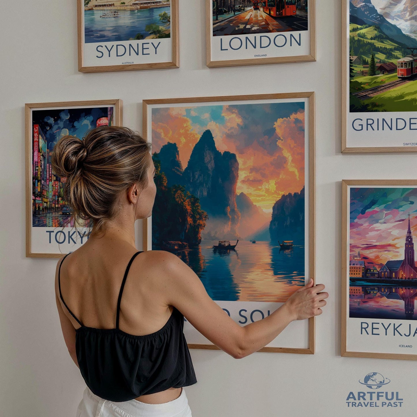 Scenic Travel Posters, Wall Art Prints, International Cityscapes, Vibrant Landscape Artwork, Unique Home Decor, Customizable Wall Decor
