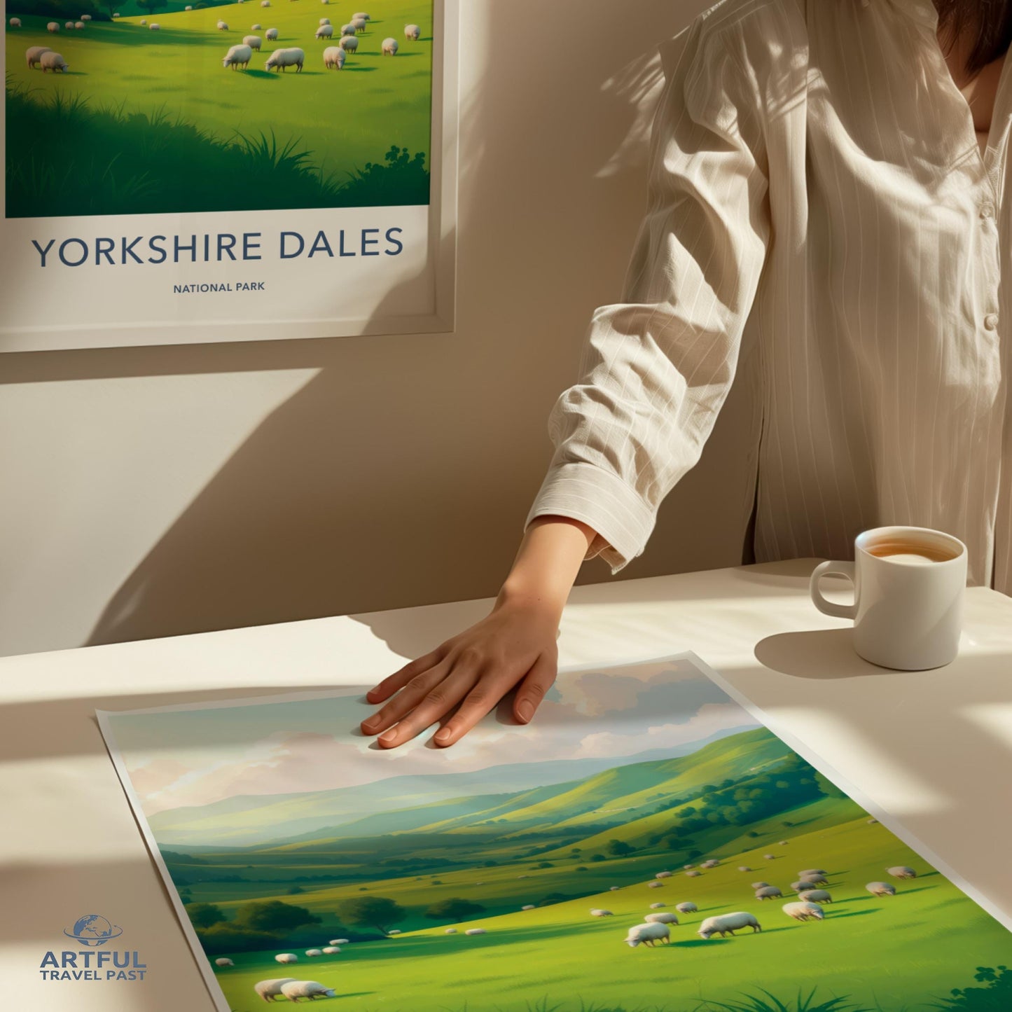 Yorkshire Dales National Park Print, Scenic Landscape Wall Art, Pastoral Countryside View, Home Office Decor, Gift for Nature Lovers