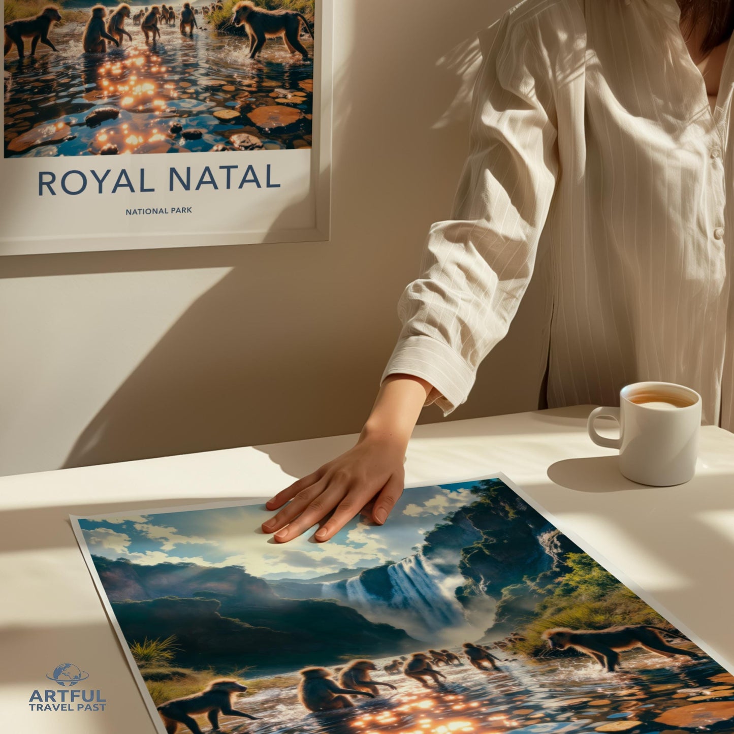 Royal Natal National Park poster, South African landscape print, wall art, scenic travel decor, nature photography, outdoor adventure