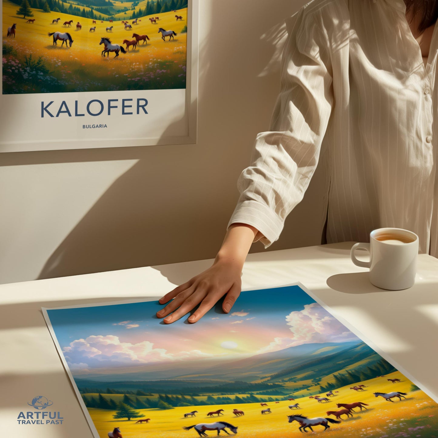 Kalofer Bulgaria Travel Poster, Vintage Travel Art Print, Kalofer Wall Decor, Home Decoration, Scenic Landscape Artwork