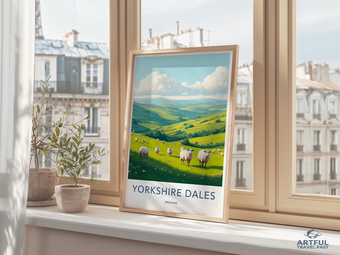 Yorkshire Dales Travel Poster, England Countryside Art, Scenic Landscape Print, Wall Decor, Home Decor, Gift for Travelers, Nature Print