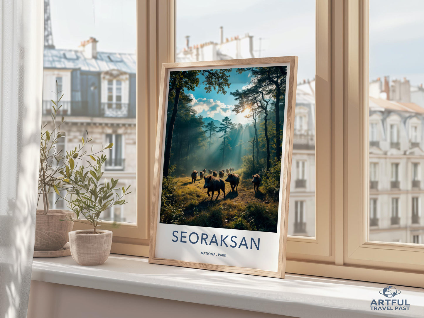 Seoraksan National Park Poster, Scenic Nature Print, Mountain Landscape Art, Travel Wall Decor, South Korea Adventure Poster