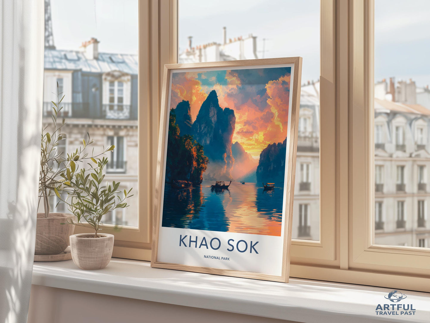 Khao Sok National Park Poster, Travel Art Print, Scenic Landscape Wall Decor, Nature Photography, Home Office Decoration, Gift Idea