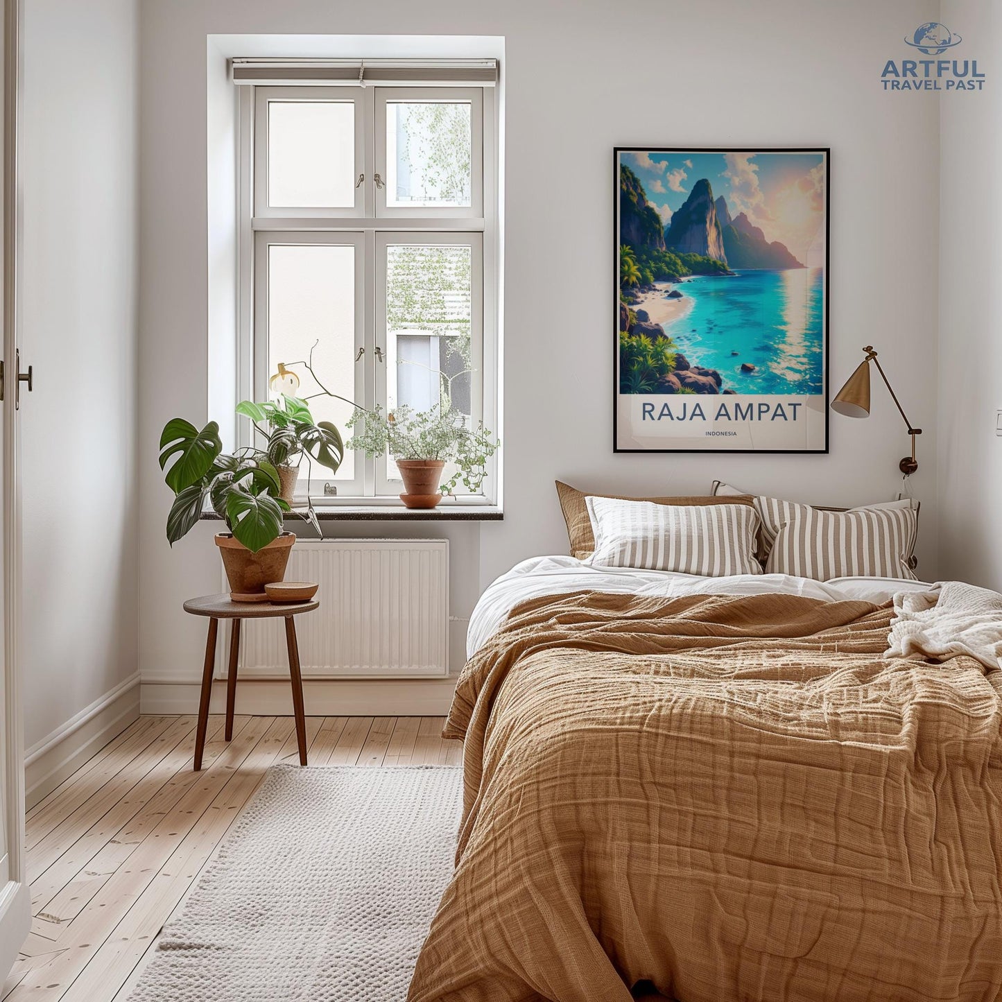 Travel art print, Raja Ampat wall decor, Island paradise poster, Tropical landscape art, Beach house wall art, Coastal bedroom decor