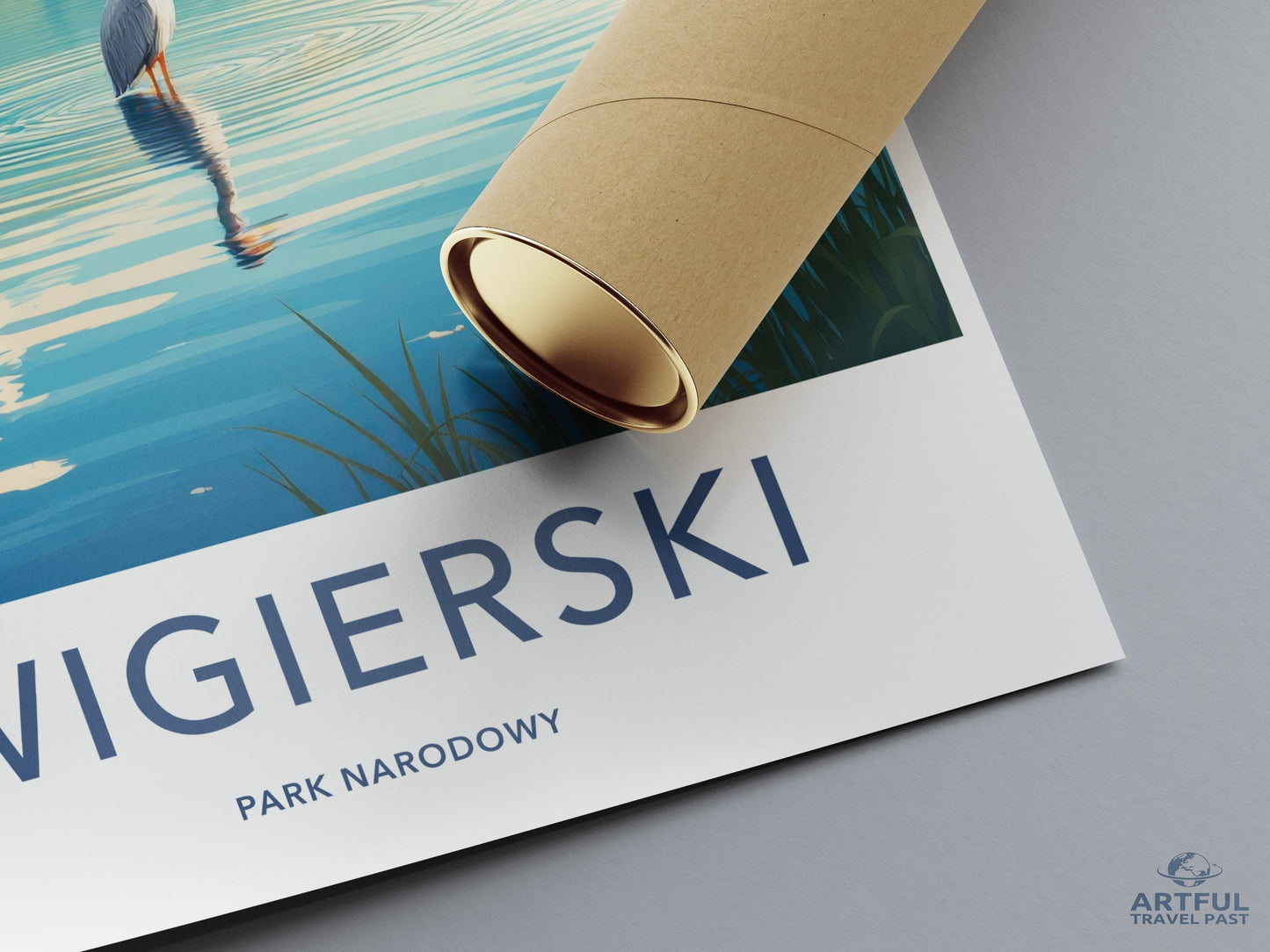 Wigierski Park Narodowy Poster, Travel Art Print, Scenic Wall Decor, National Park Illustration, Nature Artwork, Landscape Print