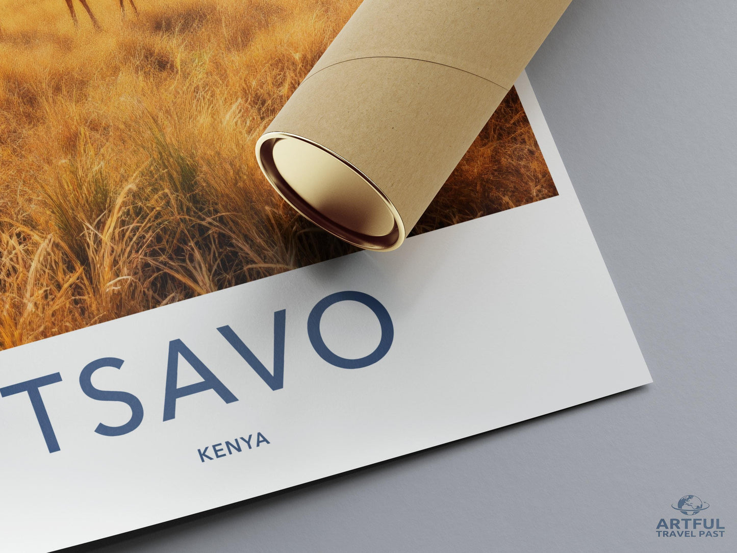 Tsavo Kenya Travel Poster Print, Vintage Style Wall Art, National Park Photography, Unique Kenya Wildlife Art, Home Decor, Gift Idea