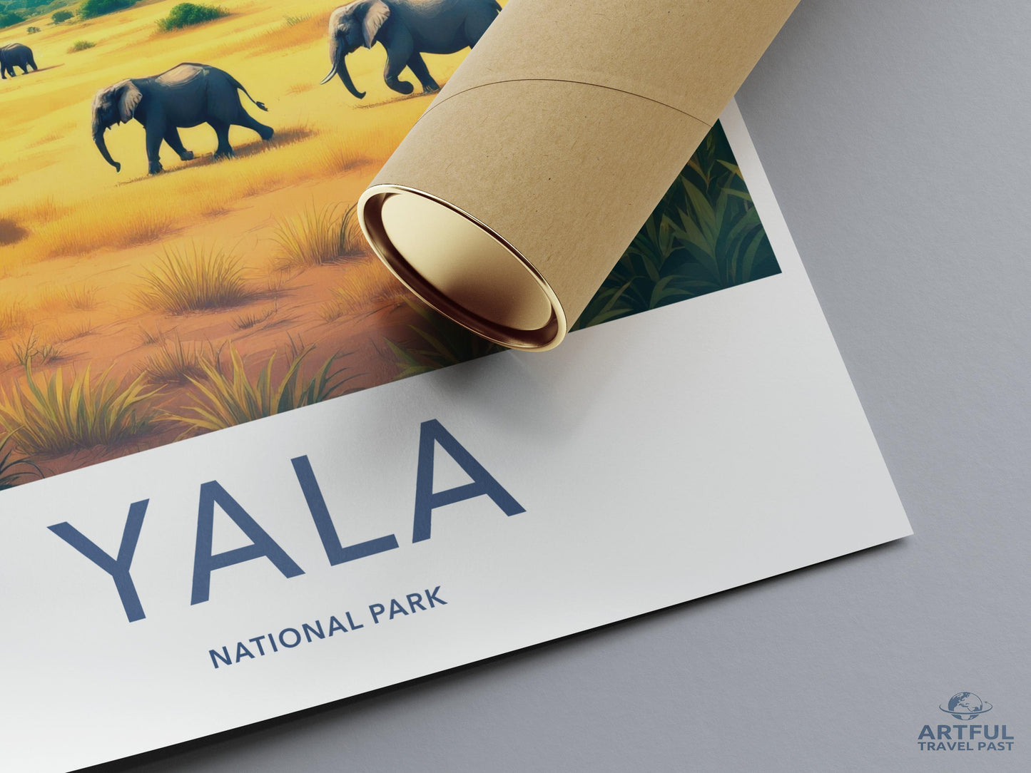 Yala National Park Poster, Elephant Wildlife Art Print, Nature Lover Gift, Safari Wall Art, Wildlife Sanctuary Decor